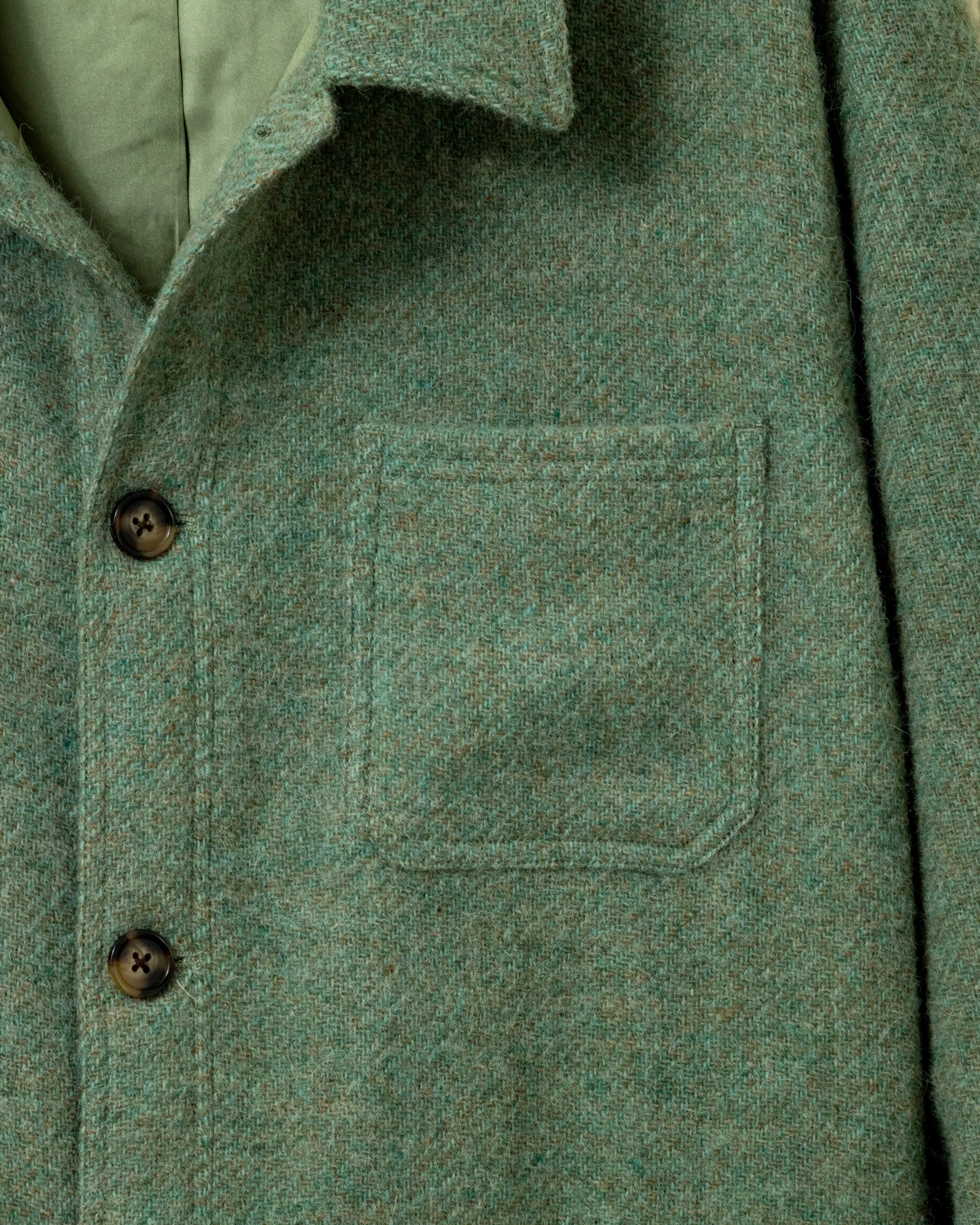 Shetland Wool French Workman's Jacket in Lovat Green sold by Quaker Marine Supply product image thumbnail 2