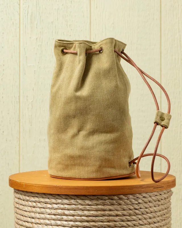 Ditty Bag in Brushed Khaki Canvas sold by Quaker Marine Supply