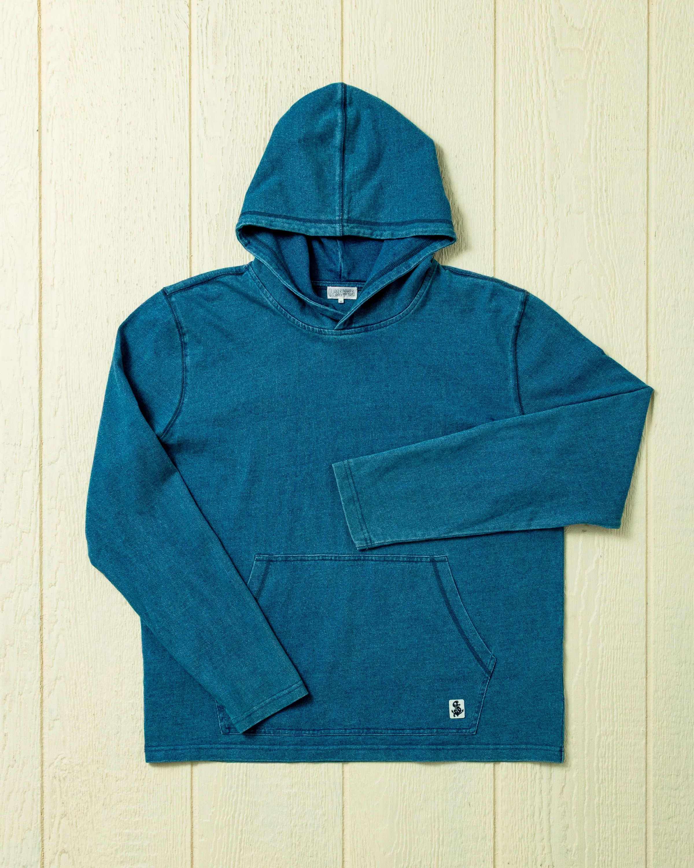 Chatham Wharf Hoodie in Washed Indigo sold by Quaker Marine Supply product image thumbnail 2