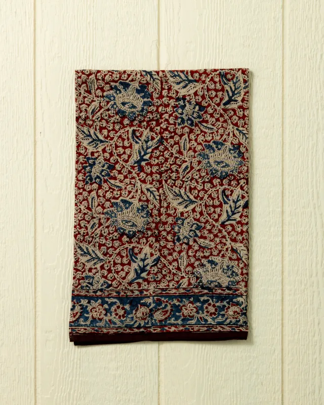 Hand Blocked Scarf in Dahlia sold by Quaker Marine Supply