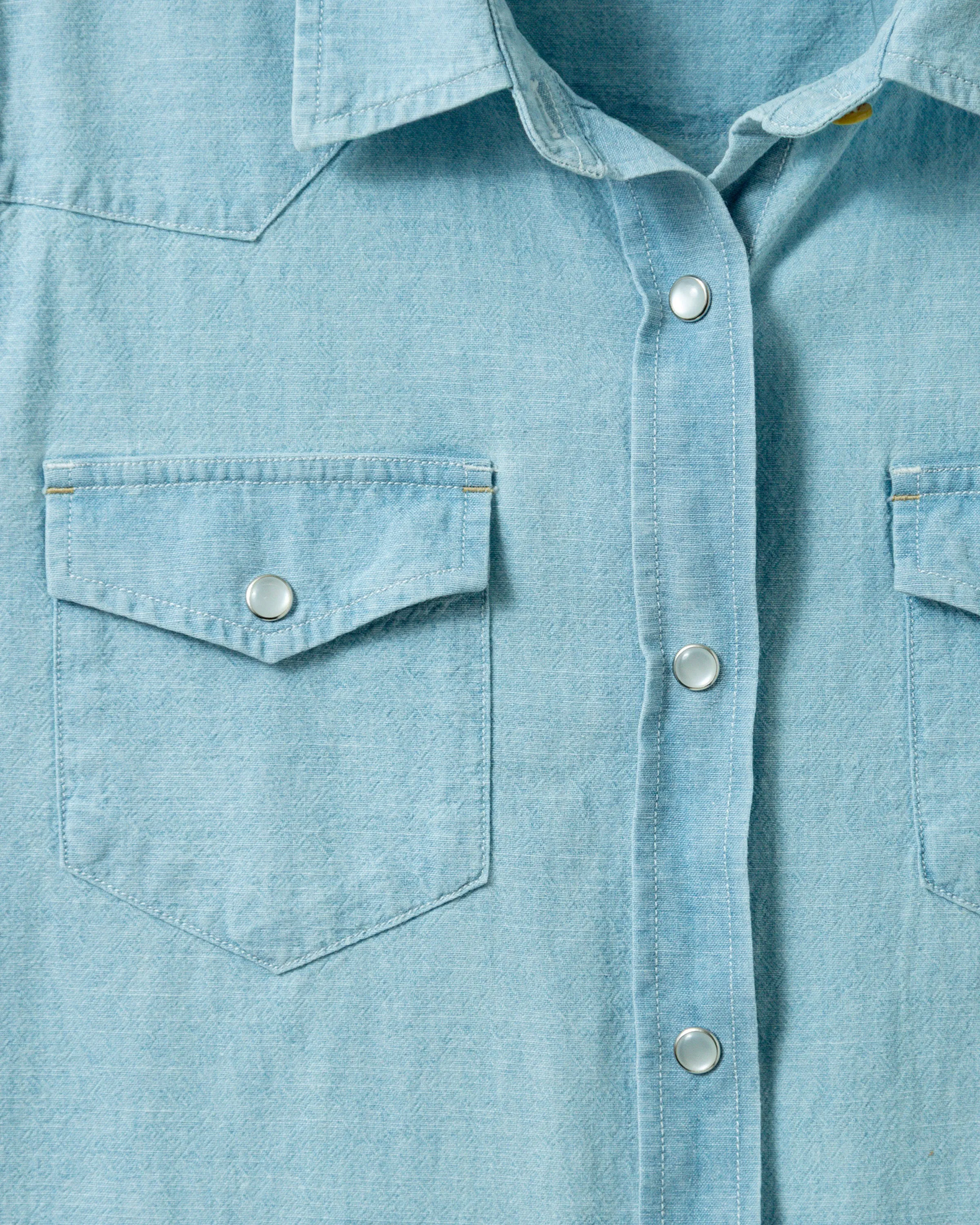 Women's Western Shirt in Chambray sold by Quaker Marine Supply product image thumbnail 2