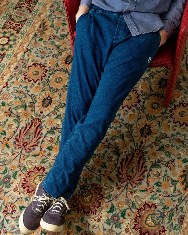 Monterey Sweat Pant in Washed Indigo sold by Quaker Marine Supply