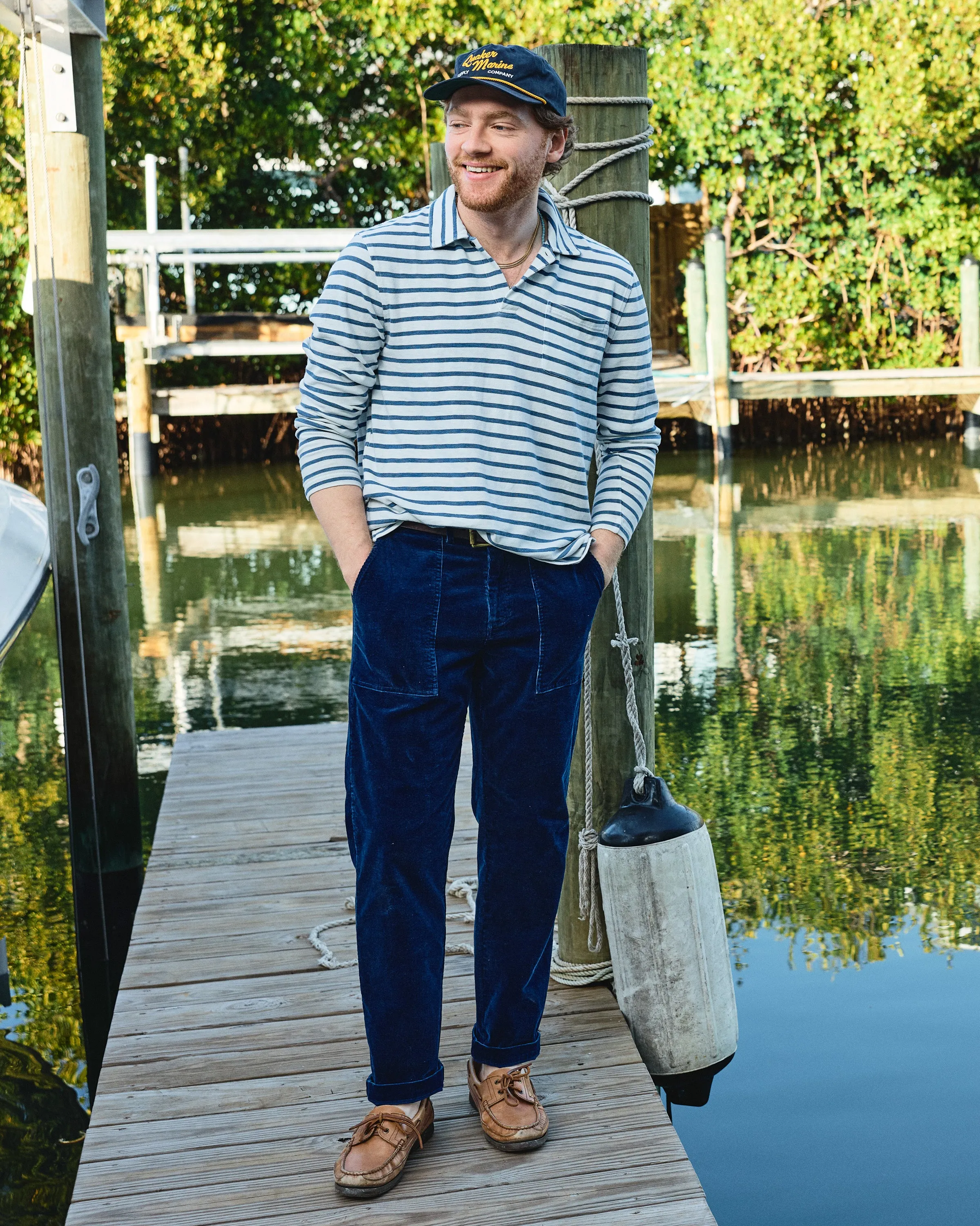 Ventura Pant in True Indigo Corduroy sold by Quaker Marine Supply product image thumbnail 2