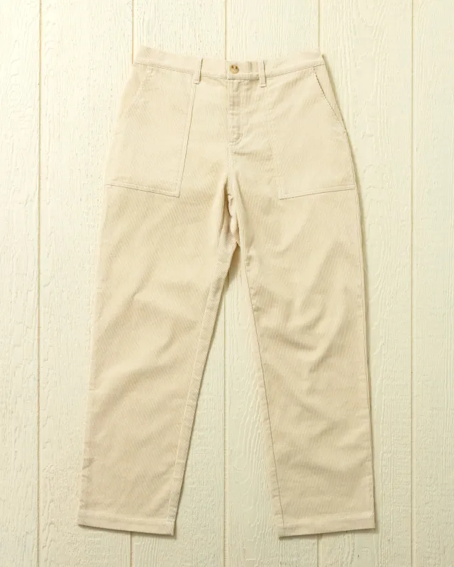 Ventura Pant in Natural Corduroy made by Quaker Marine Supply