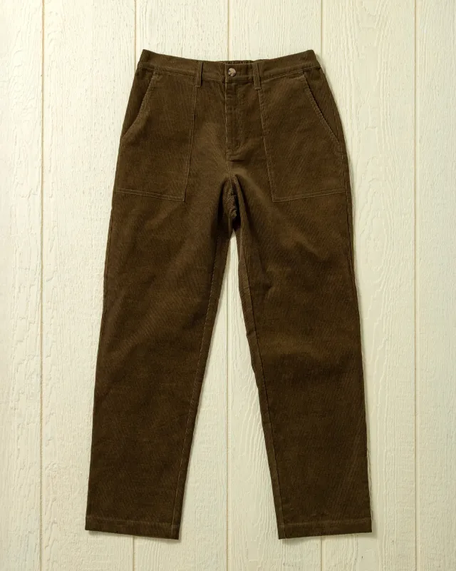 Ventura Pant in Sage Corduroy made by Quaker Marine Supply