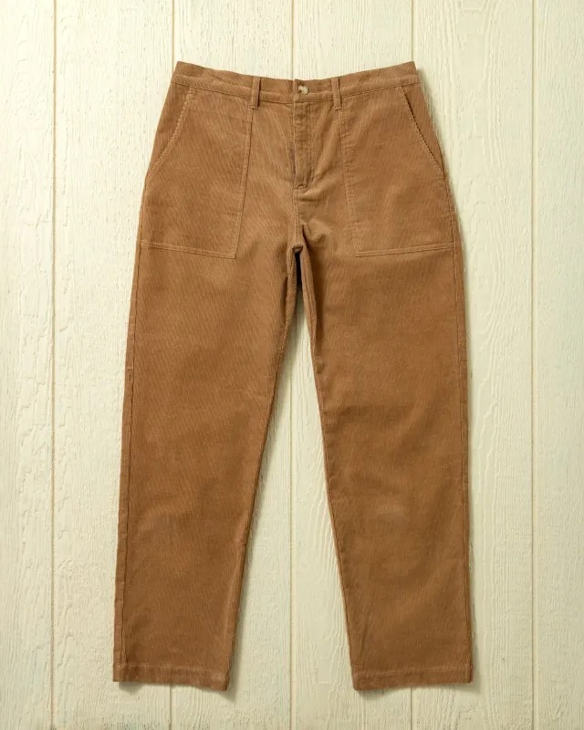 Ventura Pant in Driftwood Corduroy made by Quaker Marine Supply