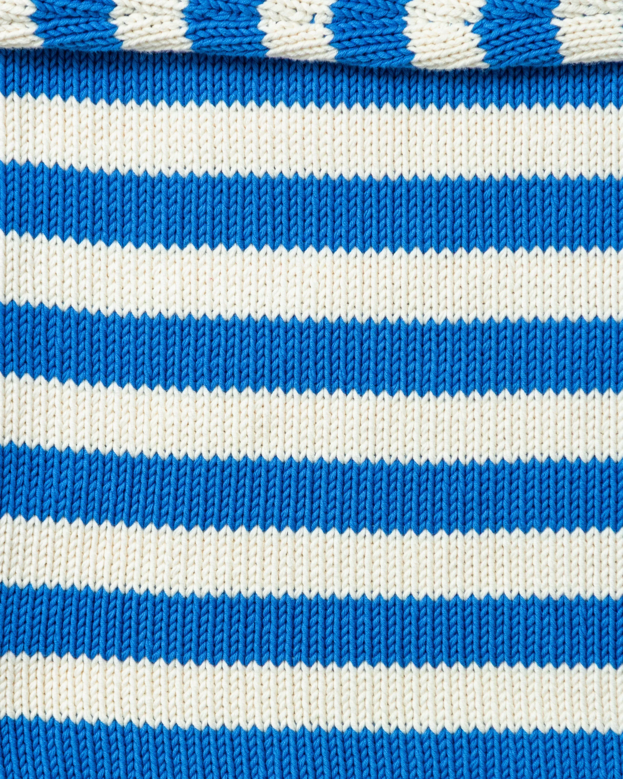 Breton Stripe Fisherman's Sweater in Cerulean/Egret sold by Quaker Marine Supply product image thumbnail 3