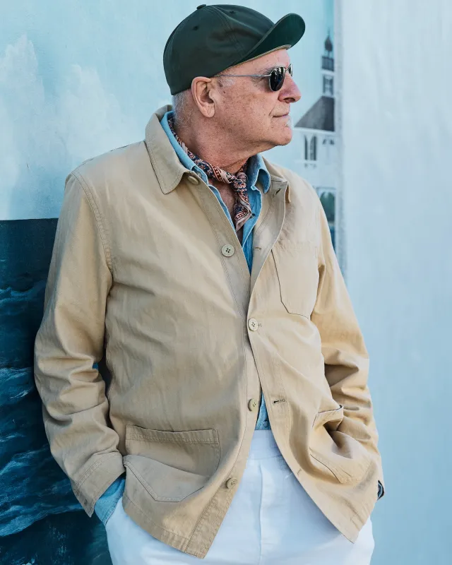 Mechanic's Cap in Olive Herringbone Twill made by Quaker Marine Supply