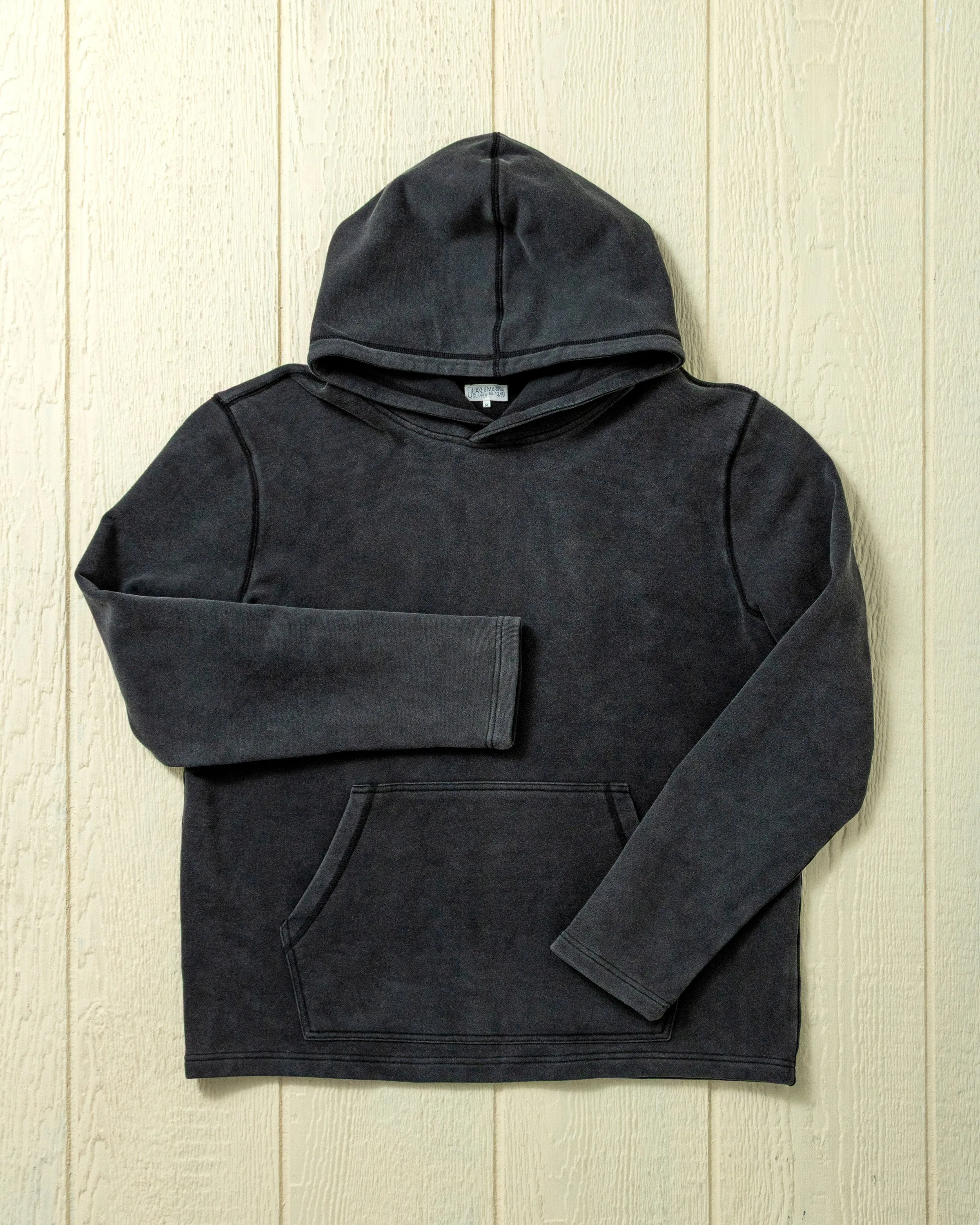 Salt Washed Wharf Hoodie in Graphite sold by Quaker Marine Supply