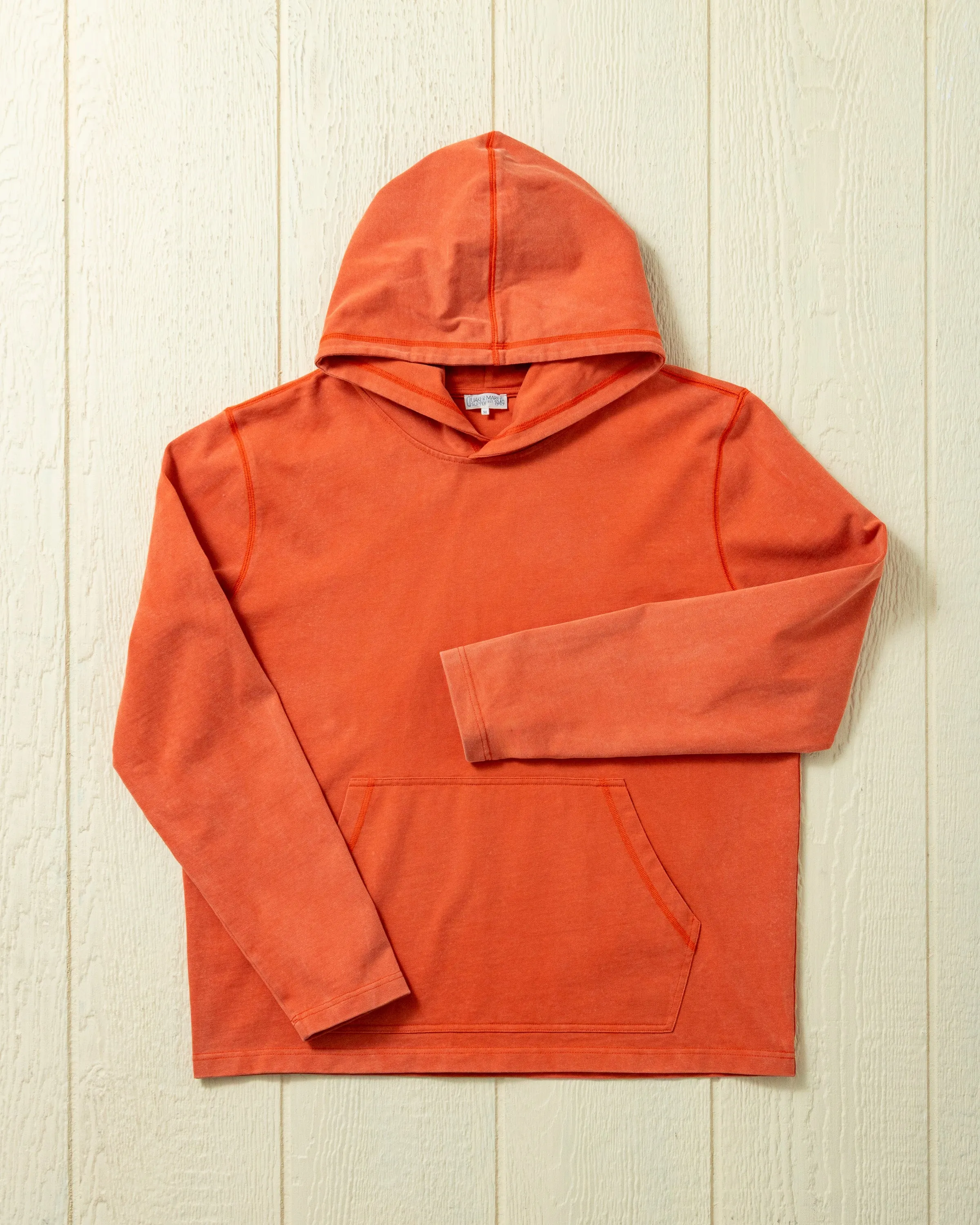 Salt Washed Wharf Hoodie in Burnt Orange sold by Quaker Marine Supply product image thumbnail 2