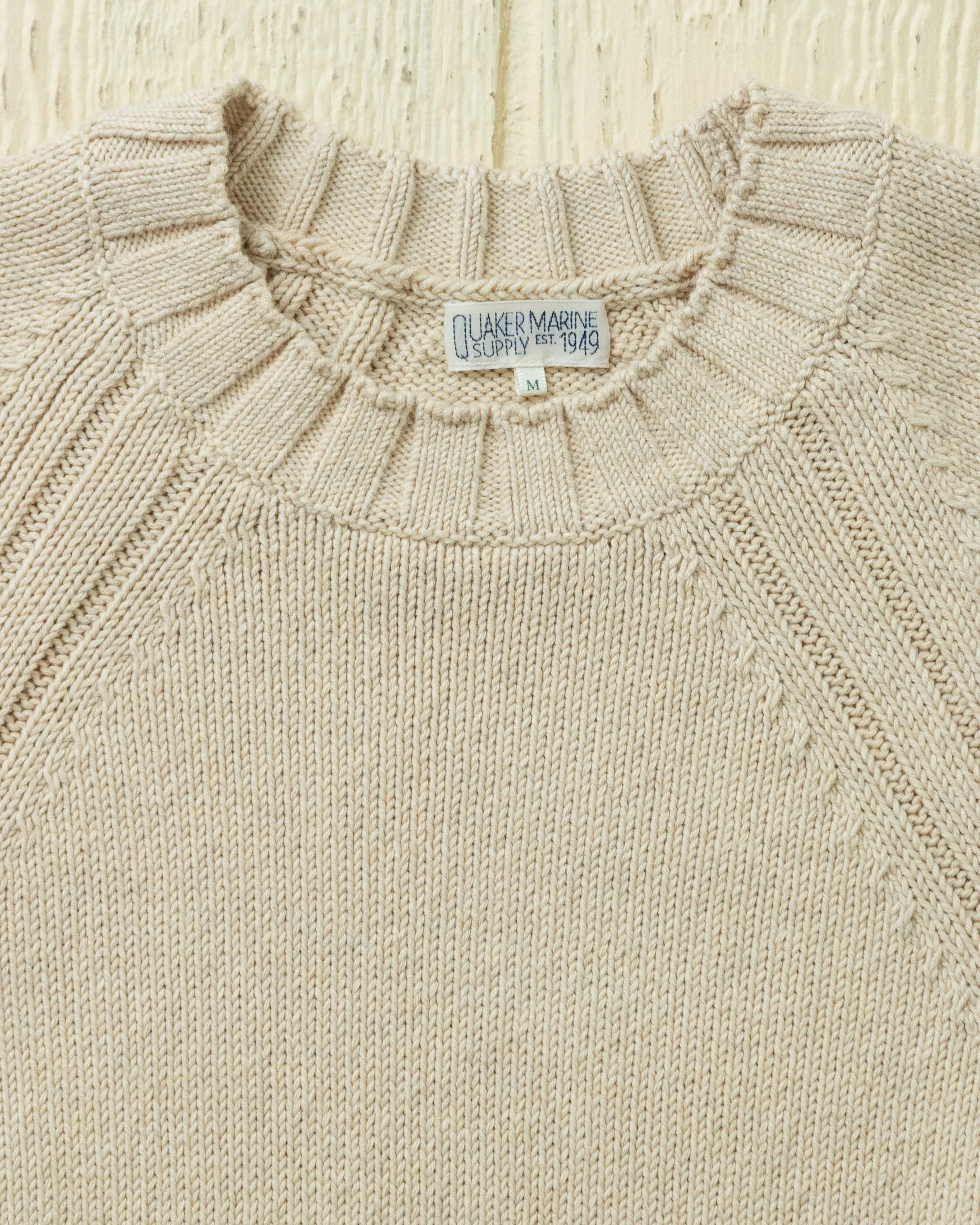 Quaker Crewneck Sweater in Sand sold by Quaker Marine Supply product image thumbnail 2