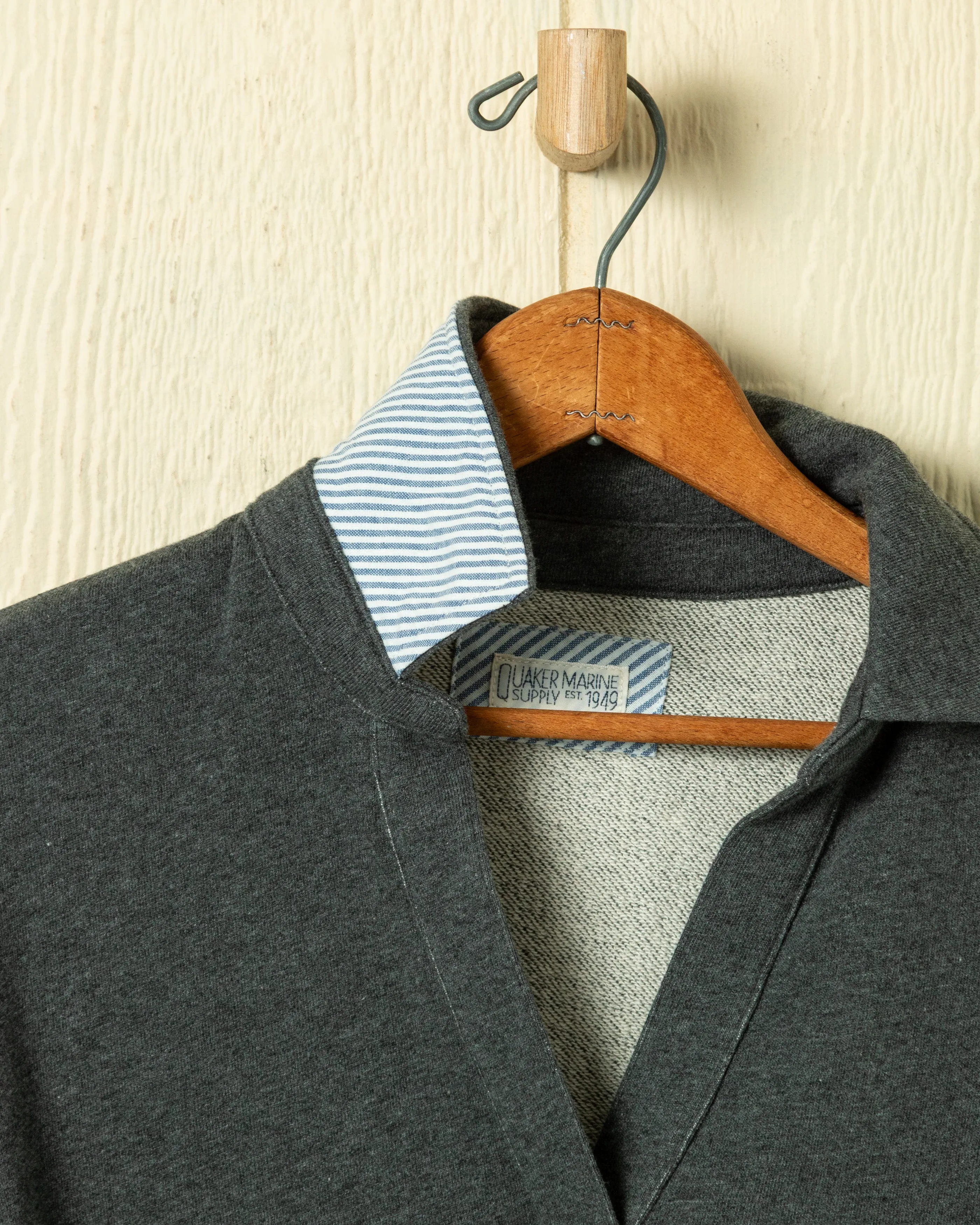 Inlet Pullover in Charcoal Heather Loopback Terry sold by Quaker Marine Supply product image thumbnail 2