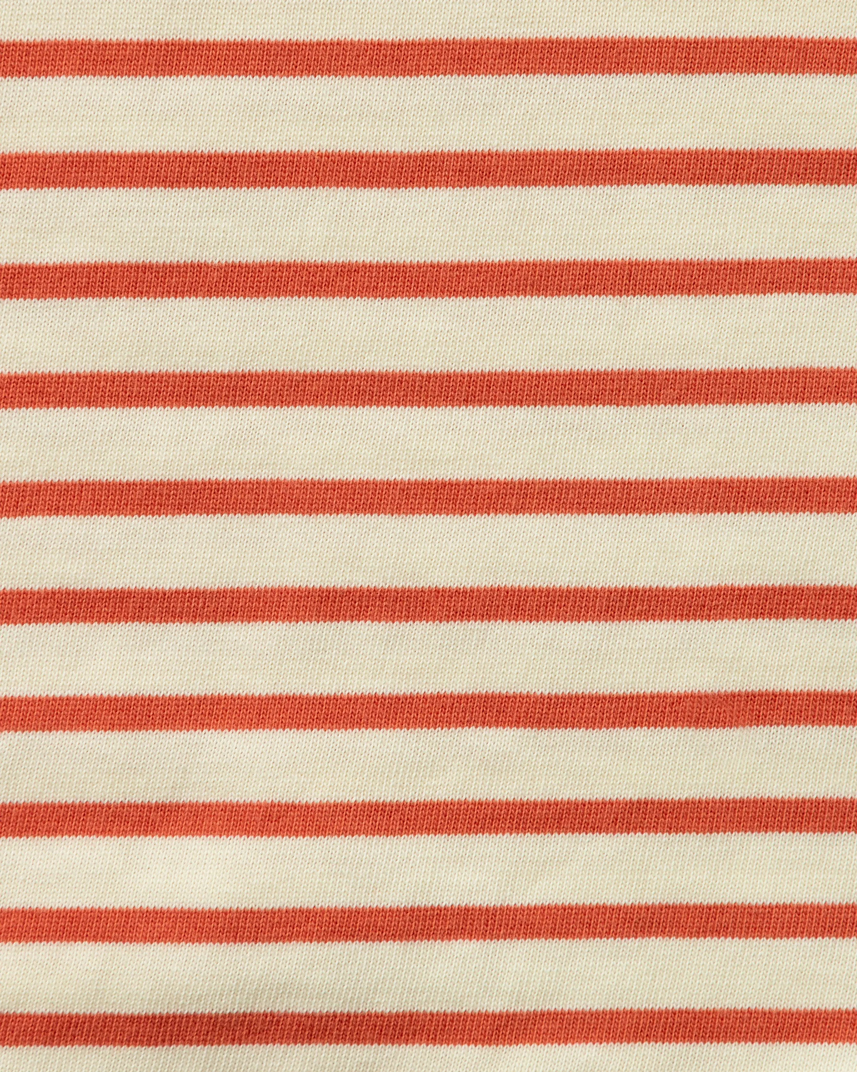Women’s Breton Stripe Boatneck Tee in Off White/Papaya sold by Quaker Marine Supply product image thumbnail 3