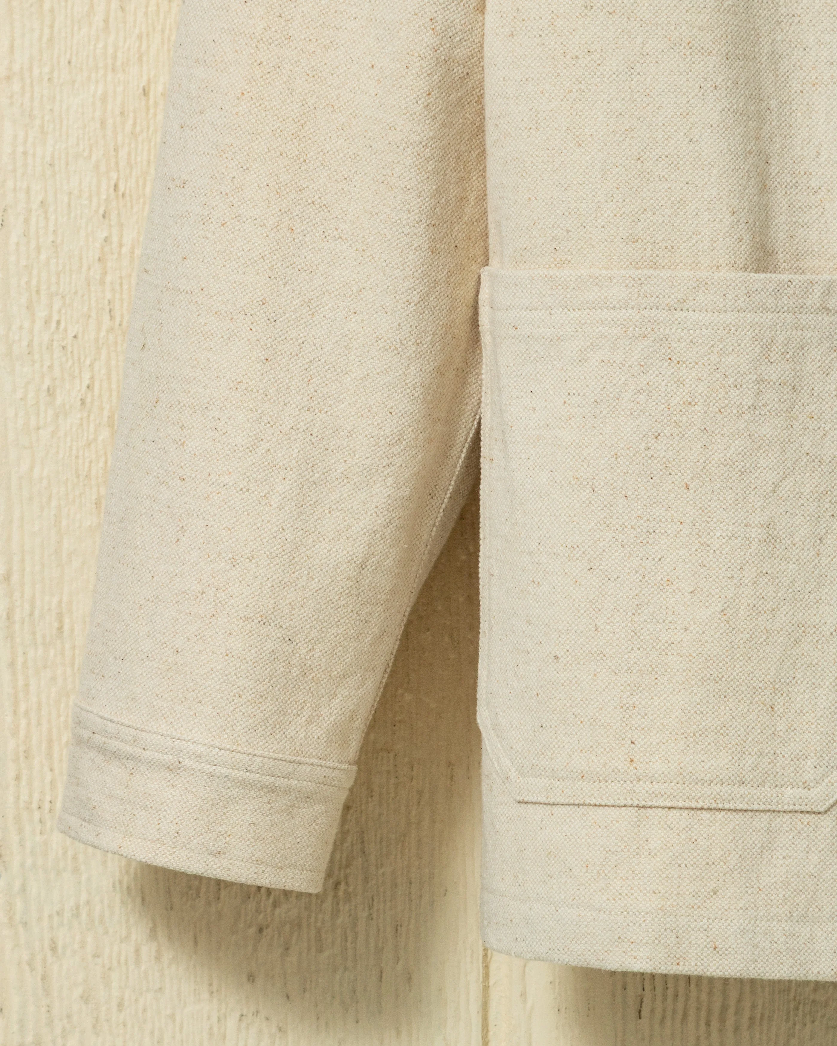 French Workman's Jacket in Rustic Linen Cotton sold by Quaker Marine Supply product image thumbnail 3
