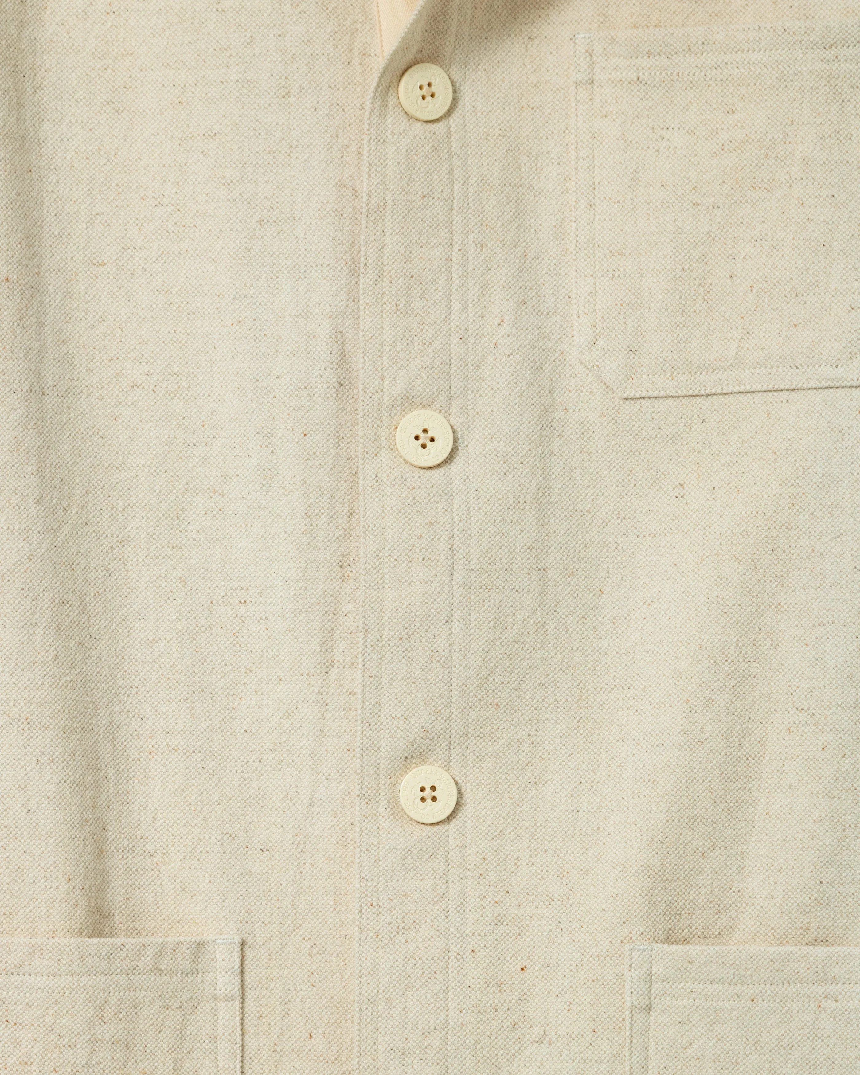 French Workman's Jacket in Rustic Linen Cotton sold by Quaker Marine Supply product image thumbnail 4