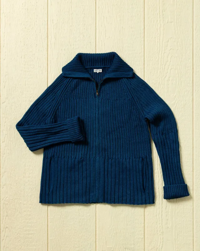 Deep Sea High Tide Variable Rib Jacket in Indigo made by Quaker Marine Supply