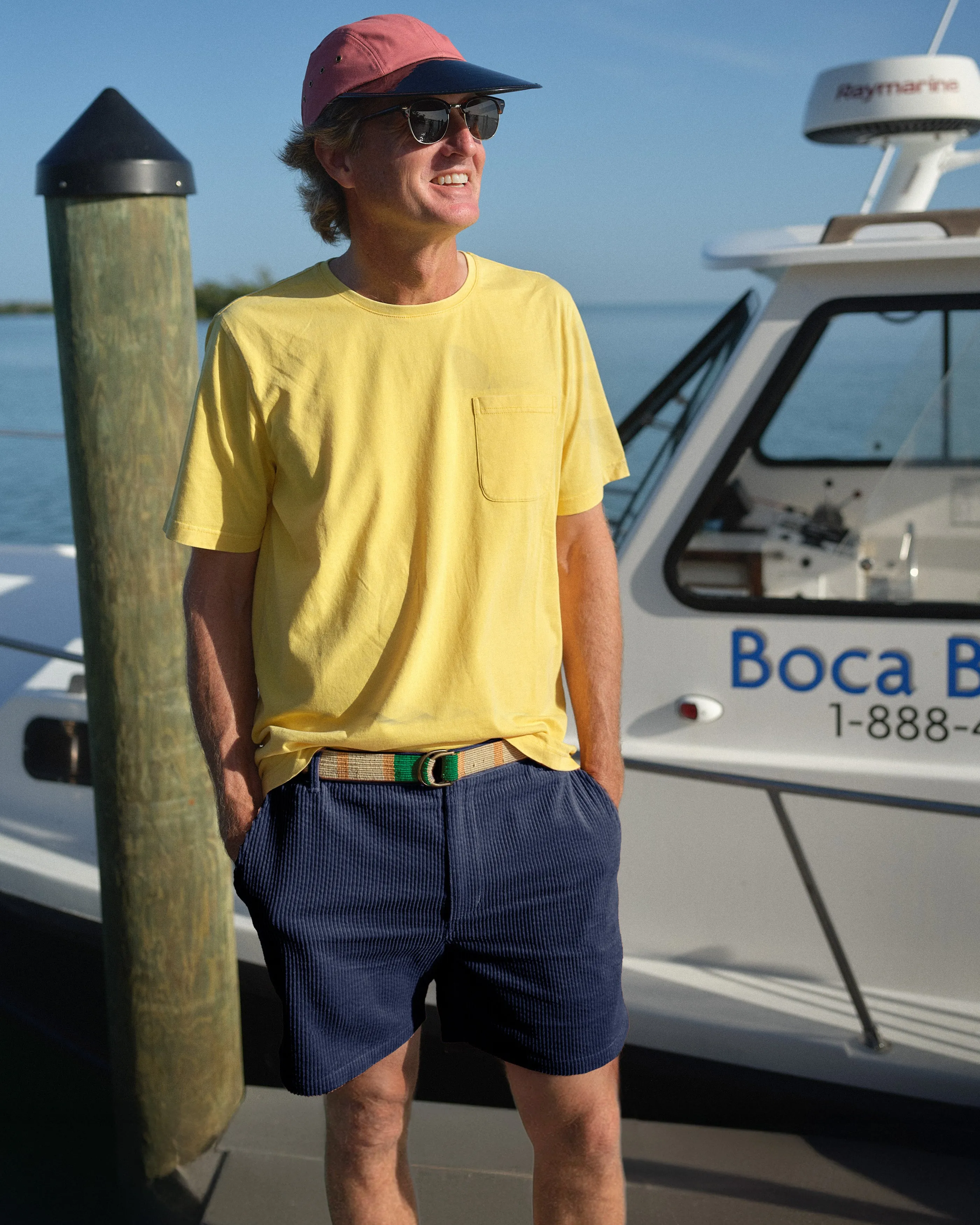 Cove Short in Navy Seersucker Corduroy sold by Quaker Marine Supply product image thumbnail 3