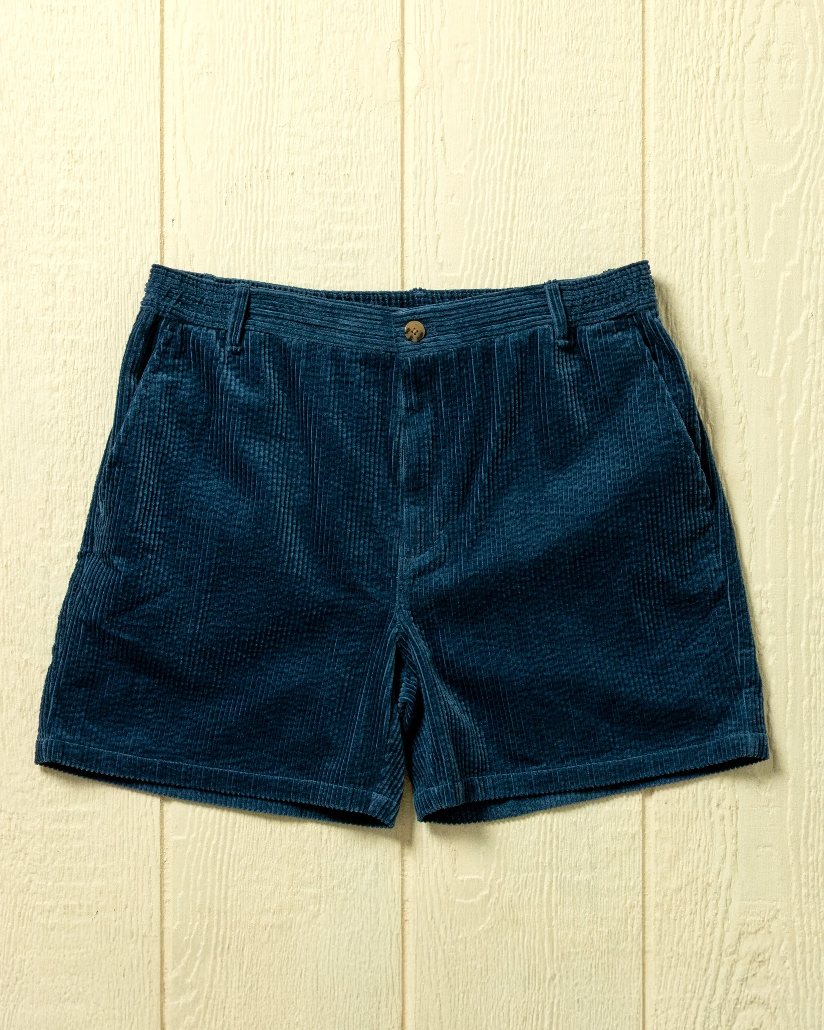 Cove Short in Navy Seersucker Corduroy sold by Quaker Marine Supply