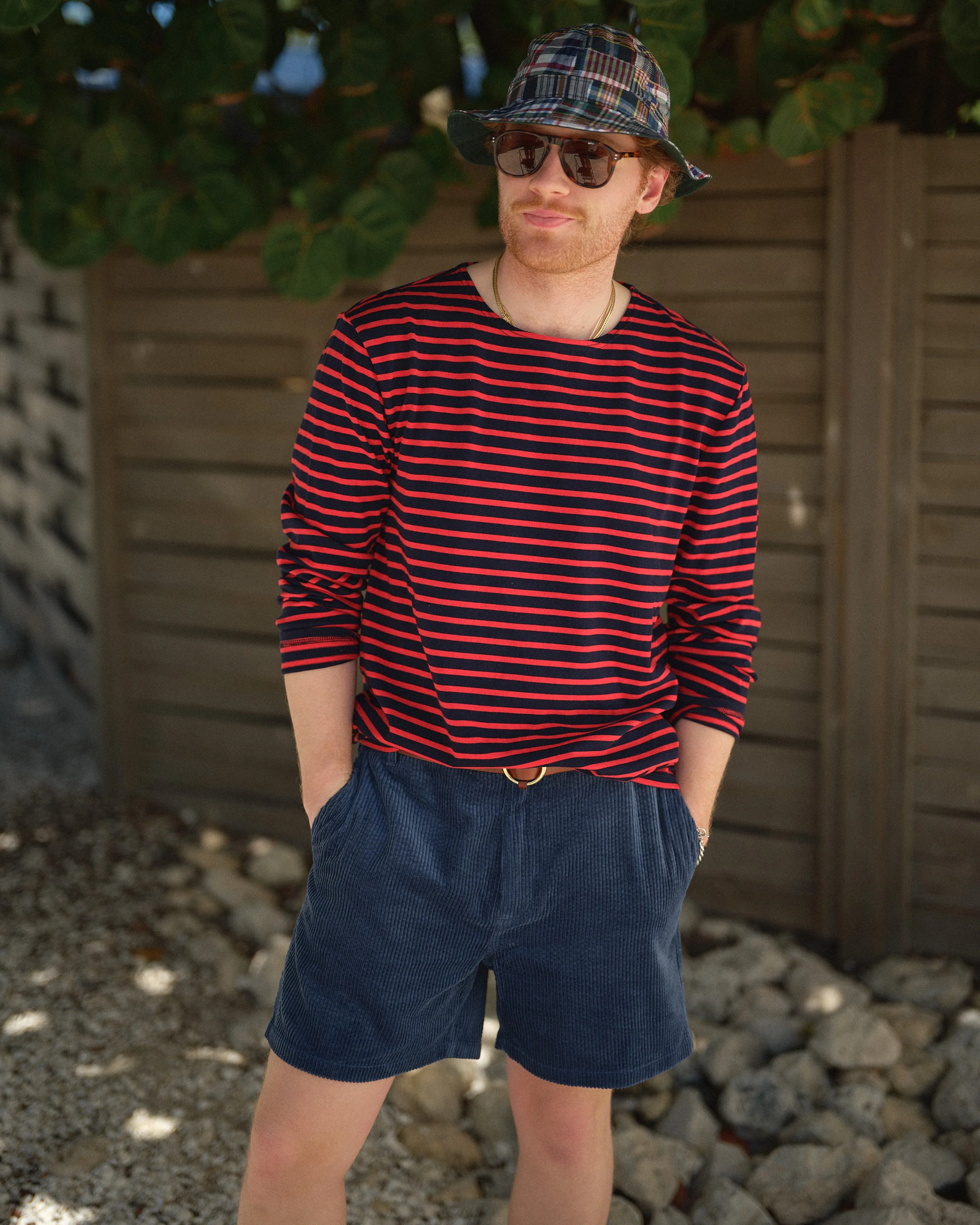 Cove Short in Navy Seersucker Corduroy sold by Quaker Marine Supply product image thumbnail 2