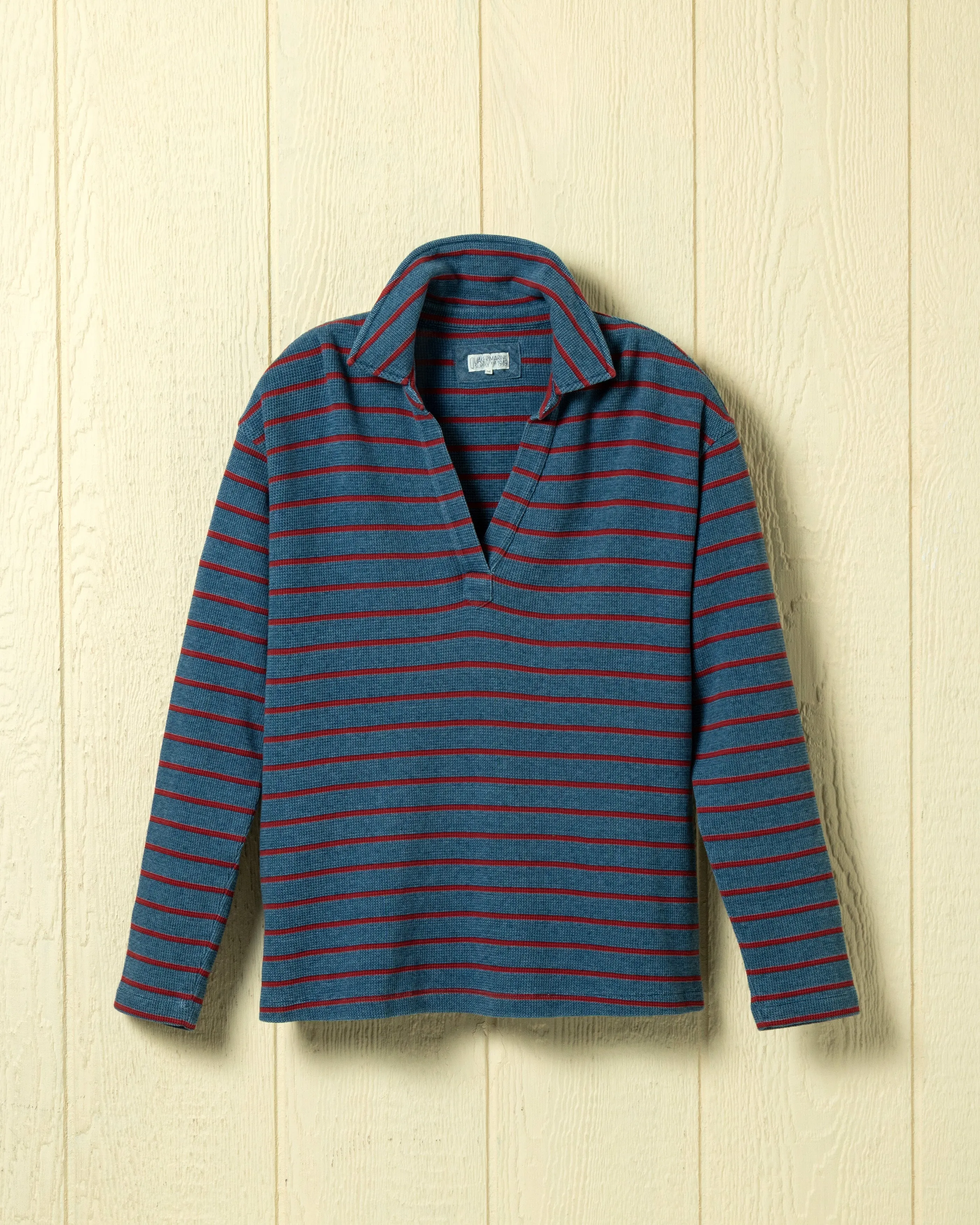 Indigo Inlet Pullover in Red/Navy Textured Knit sold by Quaker Marine Supply product image thumbnail 3