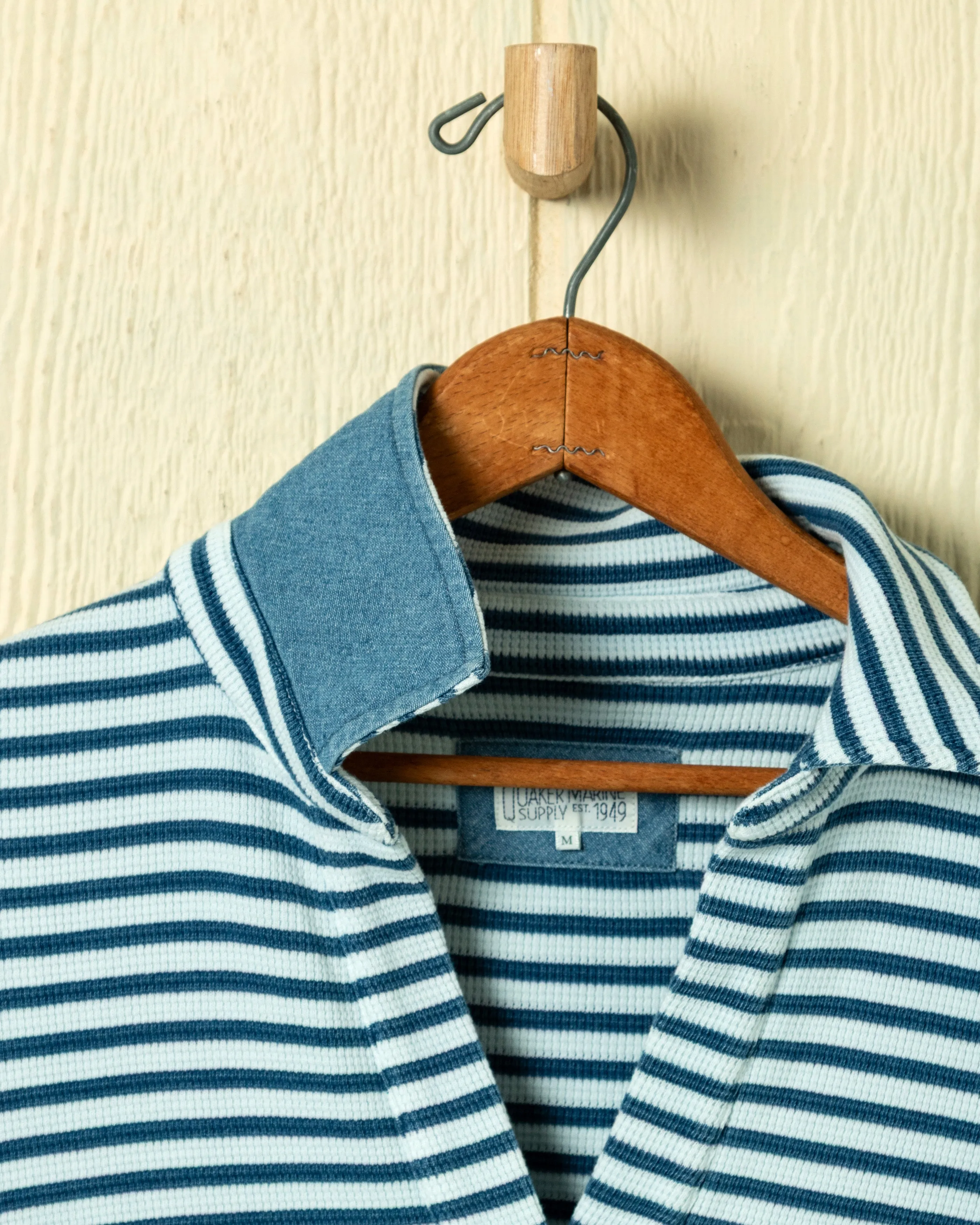 Indigo Inlet Pullover in Blue/White Textured Knit sold by Quaker Marine Supply product image thumbnail 2