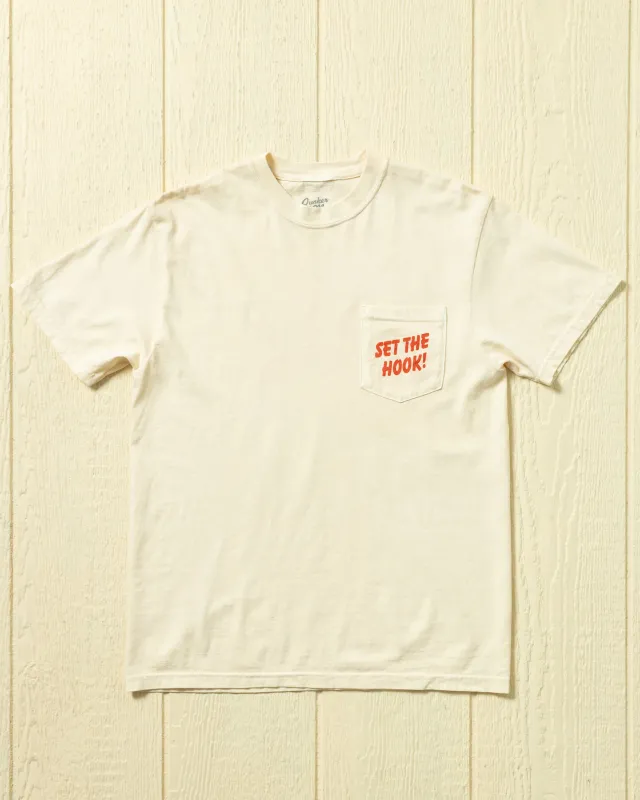 Heidarvatn x QMS Tee in Natural made by Quaker Marine Supply