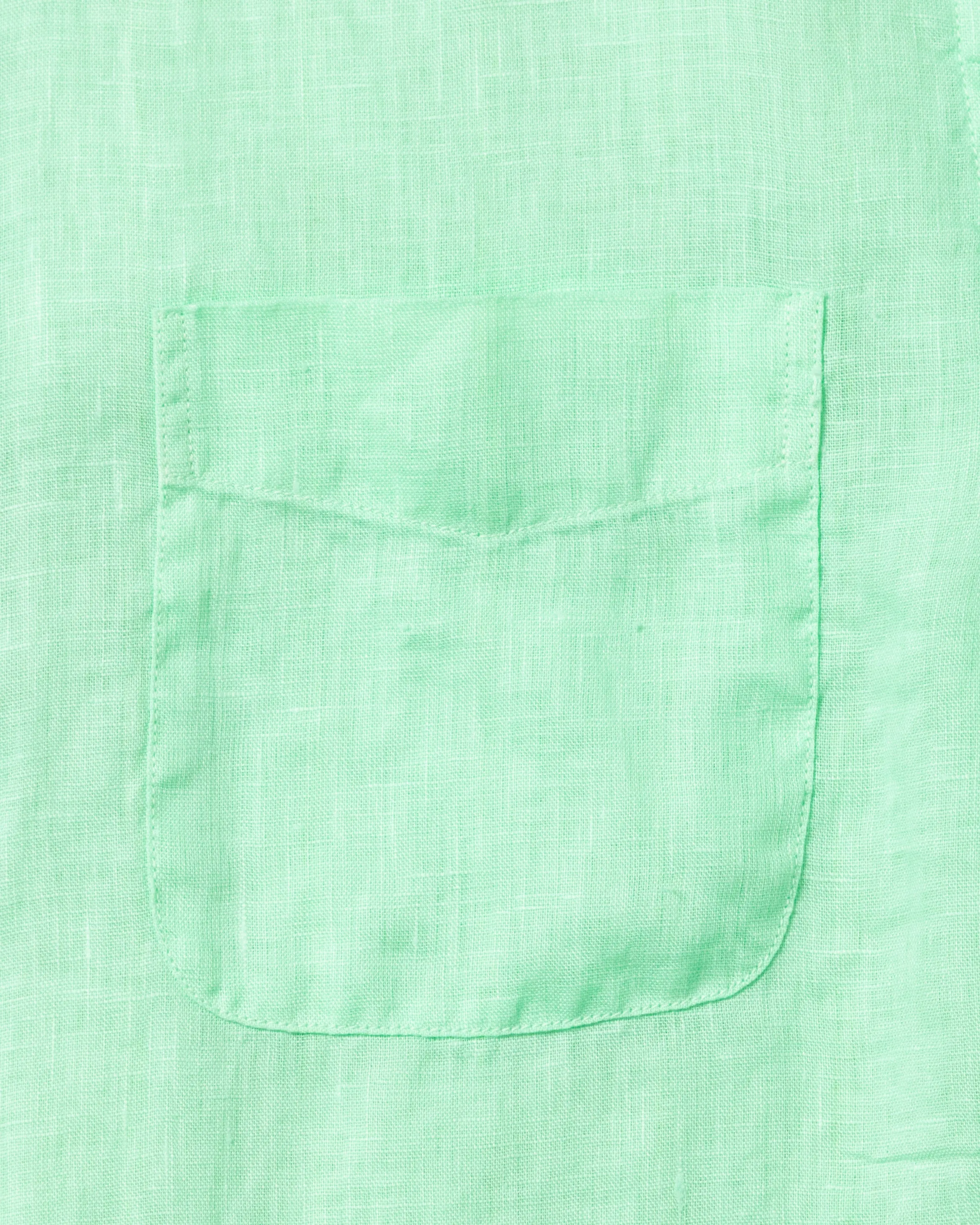 Women's Garment Dyed Linen Shirt in Mint sold by Quaker Marine Supply product image thumbnail 3