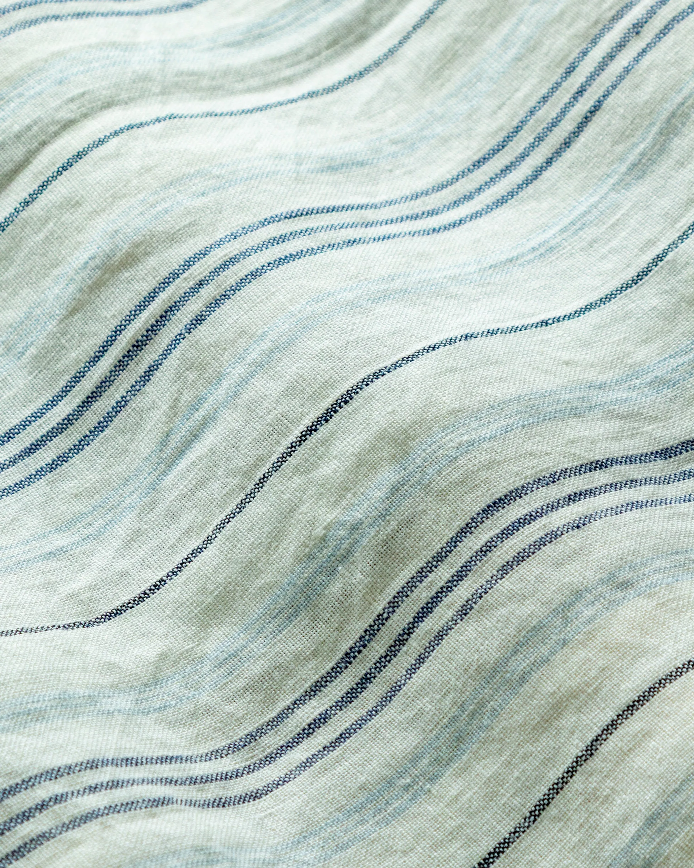 Cotton Linen Variable Stripe Shirt in Atlantic Blue sold by Quaker Marine Supply product image thumbnail 2