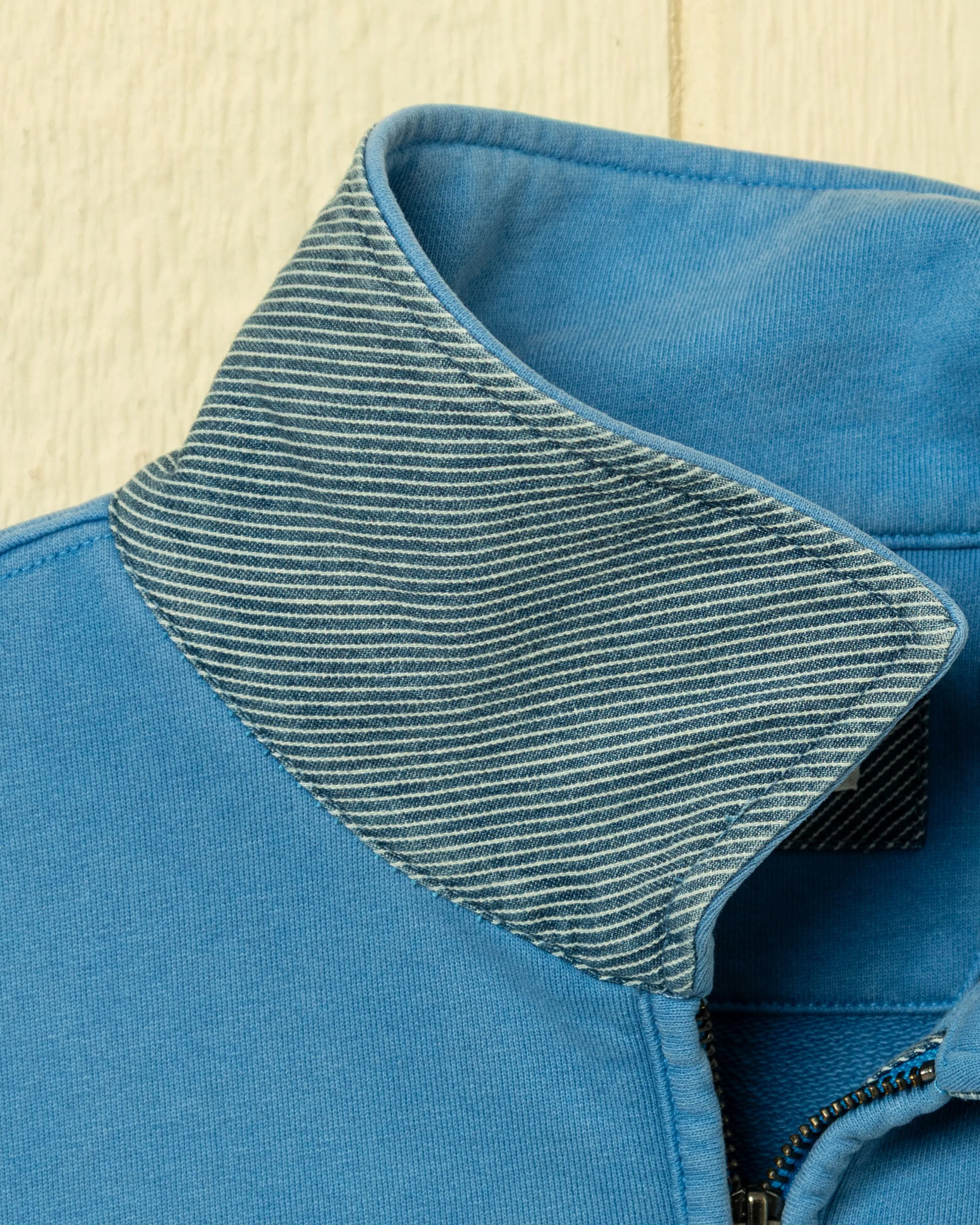 Salt Washed Chilmark 1/4 Zip Pullover in Chambray sold by Quaker Marine Supply product image thumbnail 3