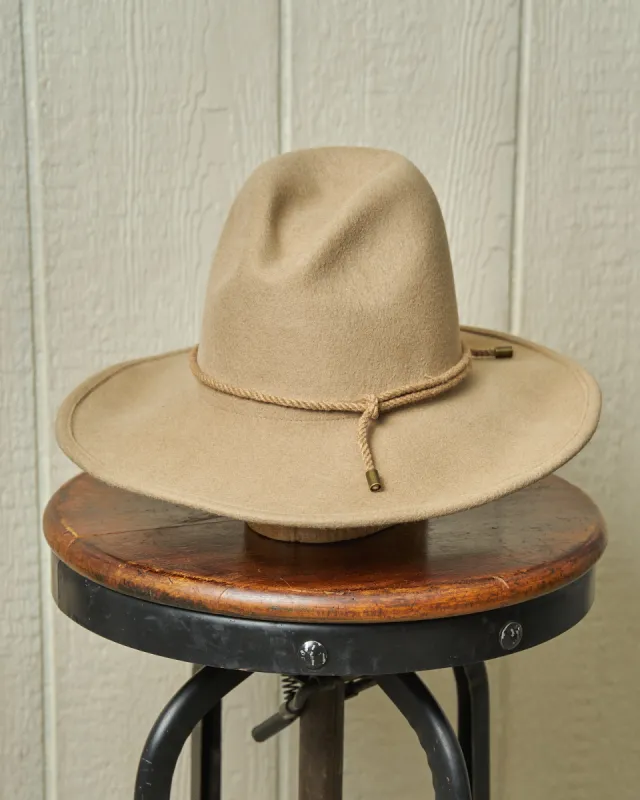 Ketchum Wool Felt Hat in Putty sold by Quaker Marine Supply