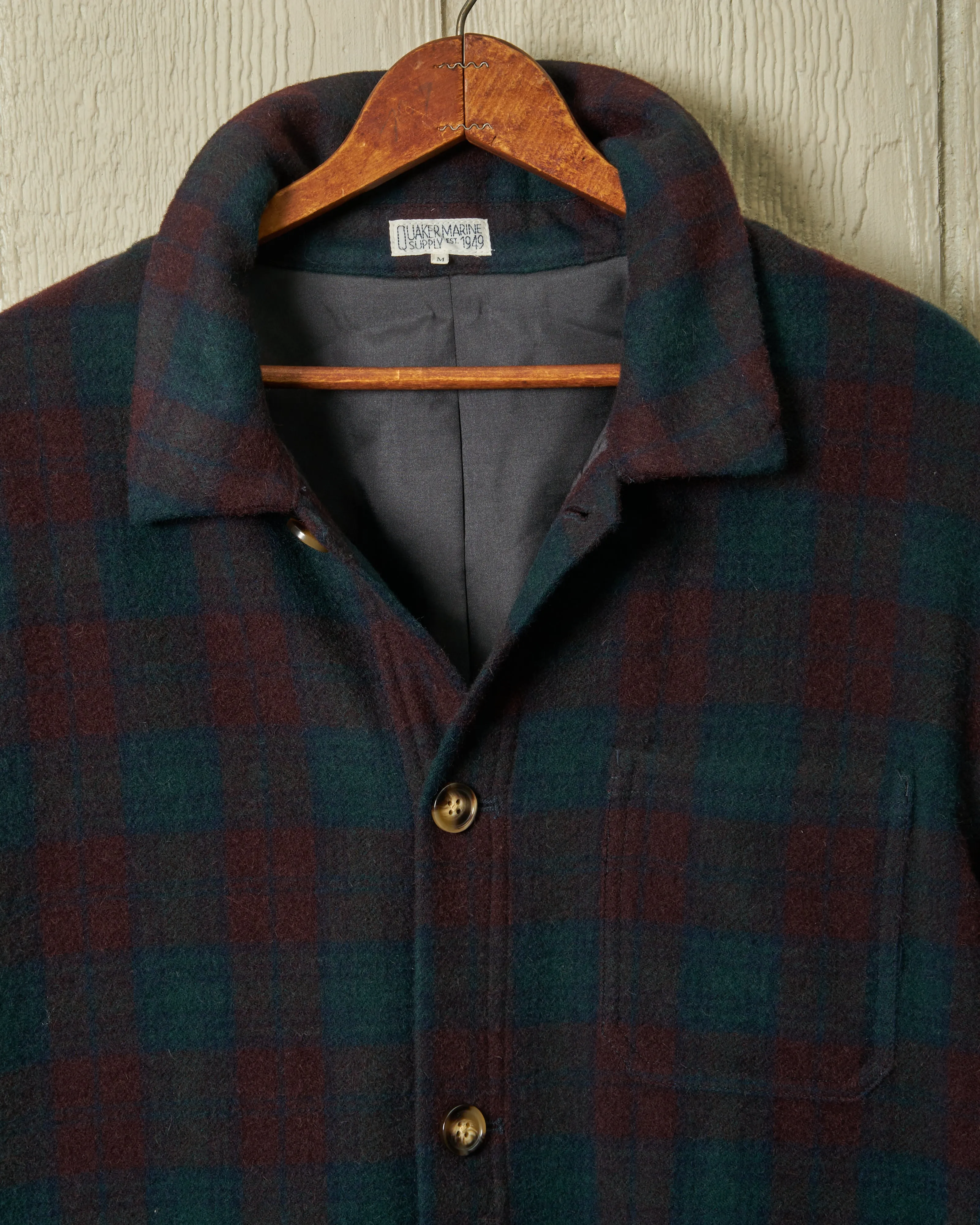 Wool French Workman’s Jacket in Muted Tartan sold by Quaker Marine Supply product image thumbnail 2