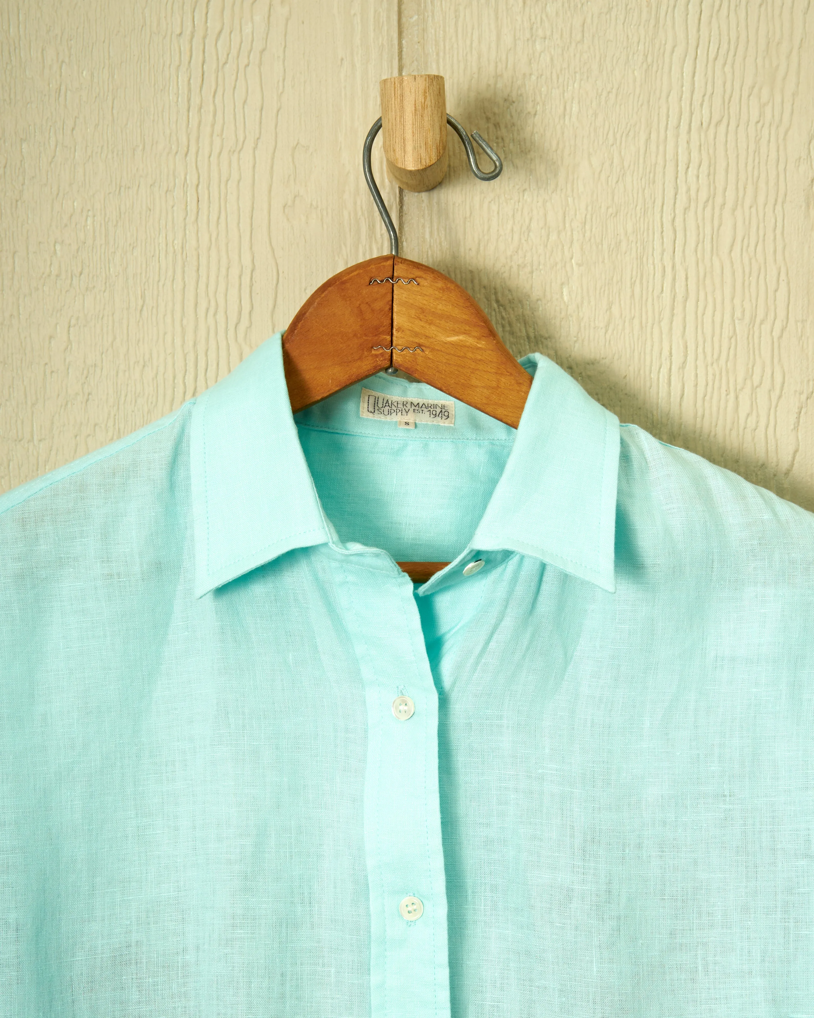 Women's Linen Shirt in Seafoam sold by Quaker Marine Supply product image thumbnail 2