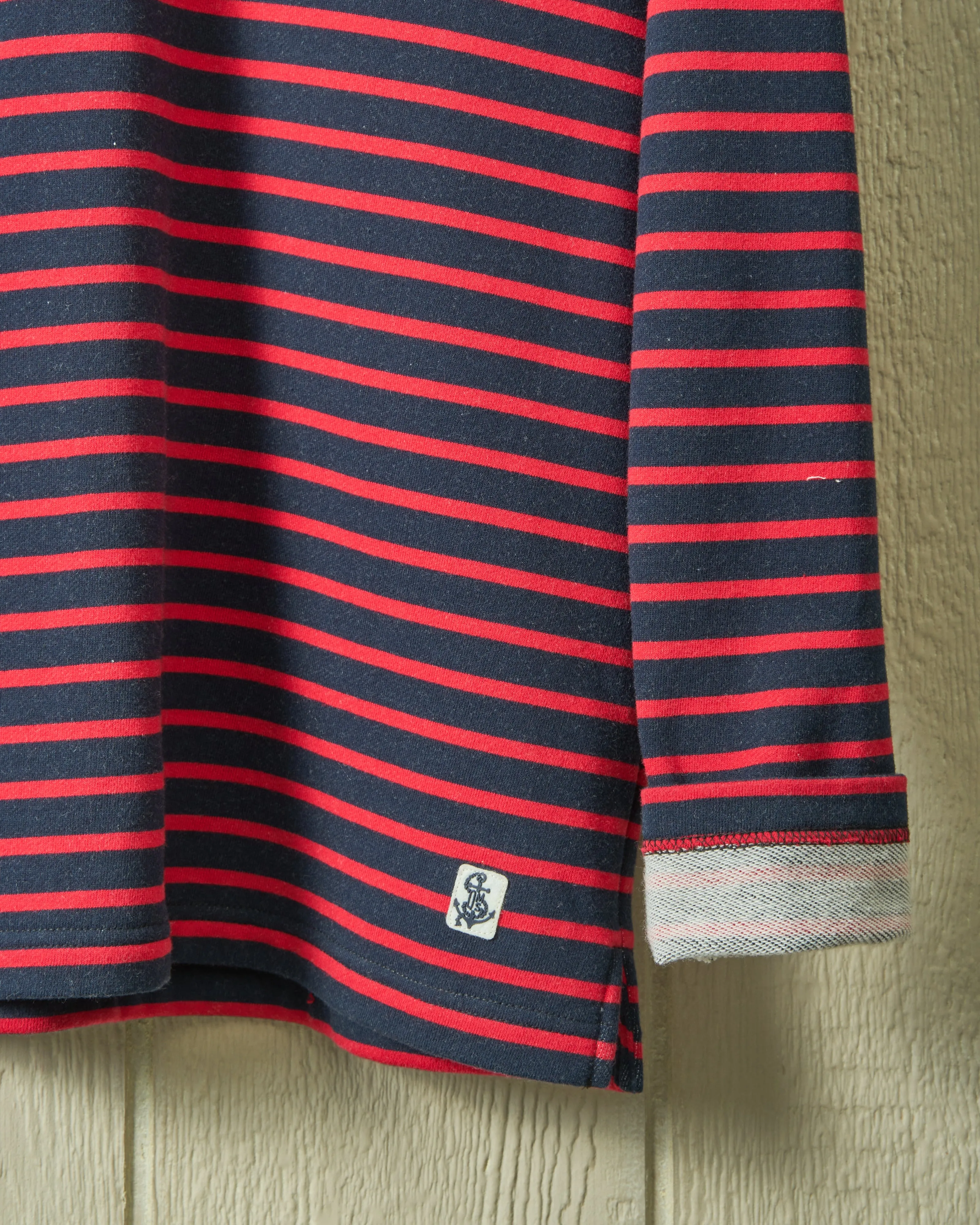 Acadia Polo in Navy/Breton Red Loopback Terry sold by Quaker Marine Supply product image thumbnail 4