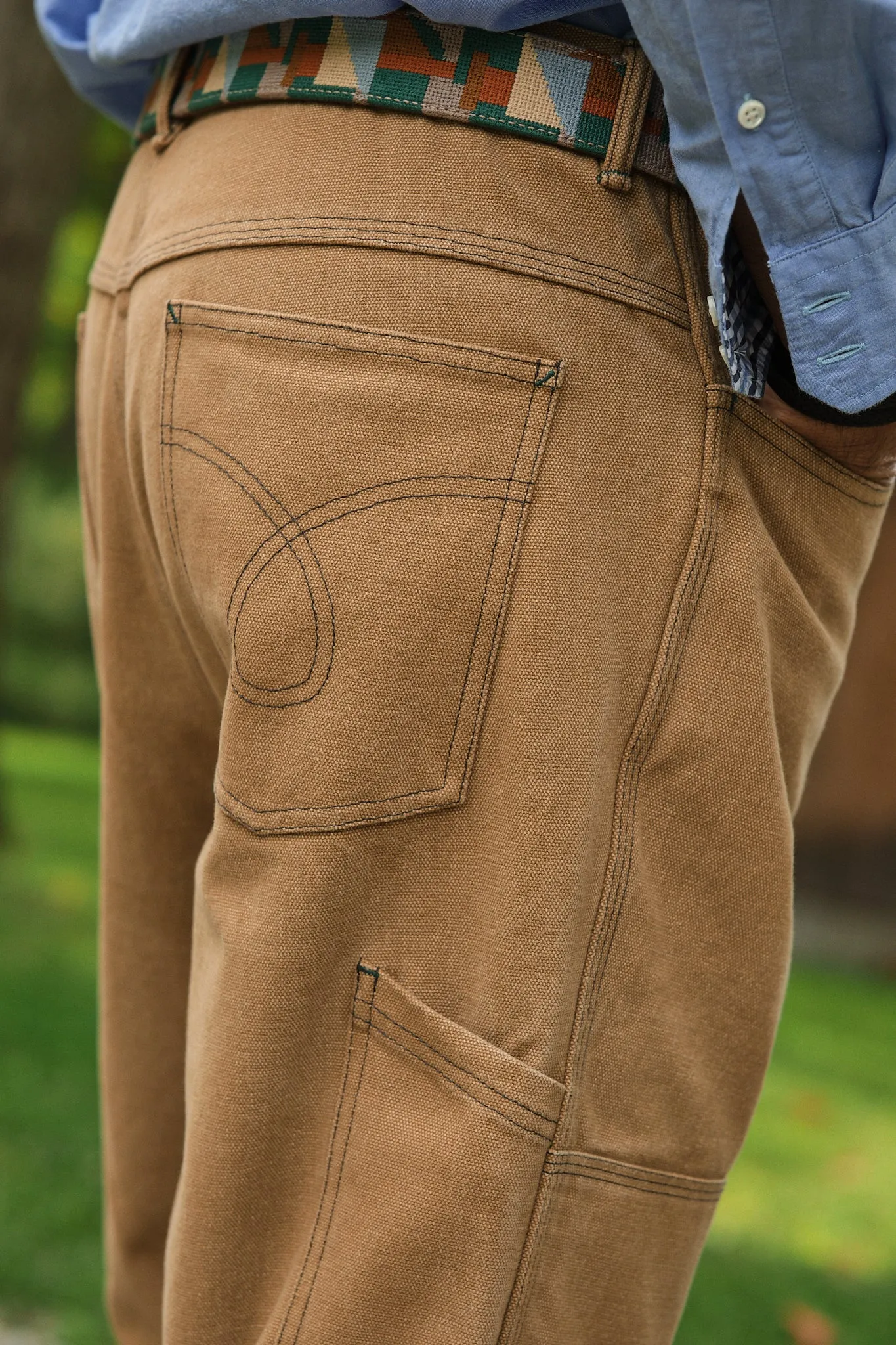 Double Knee Pant in British Khaki sold by Quaker Marine Supply product image thumbnail 3