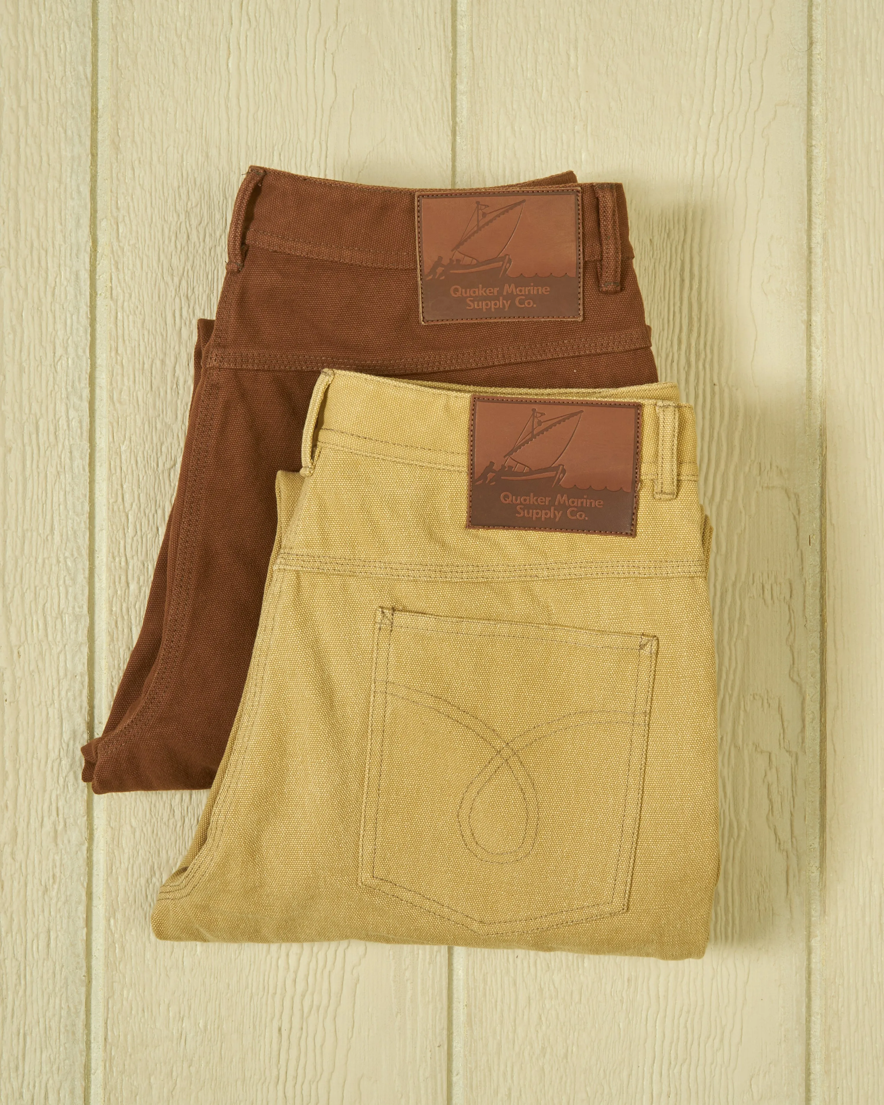 Double Knee Pant in British Khaki sold by Quaker Marine Supply product image thumbnail 2