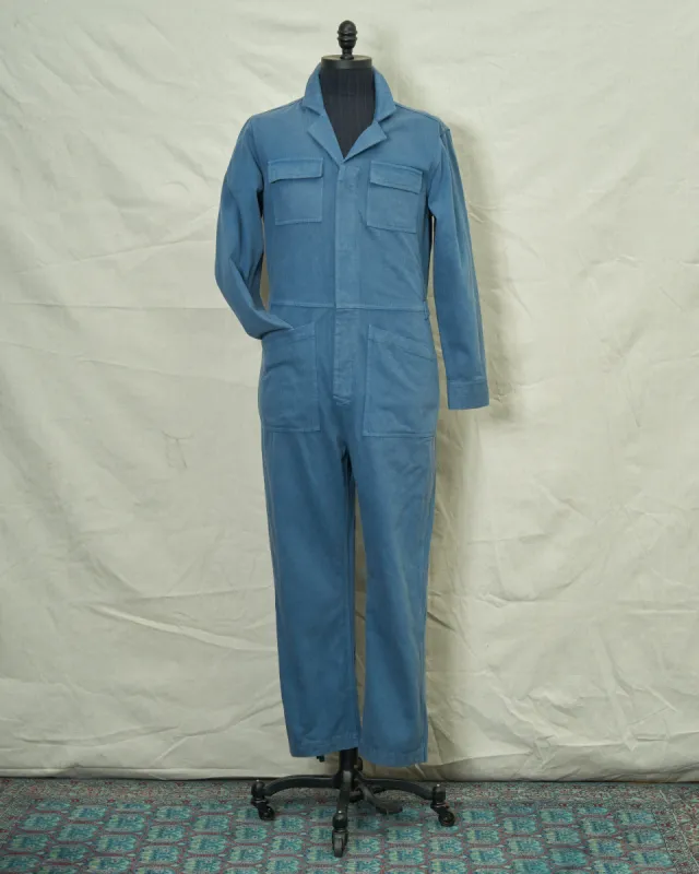 Coveralls in Atlantic Blue Herringbone sold by Quaker Marine Supply