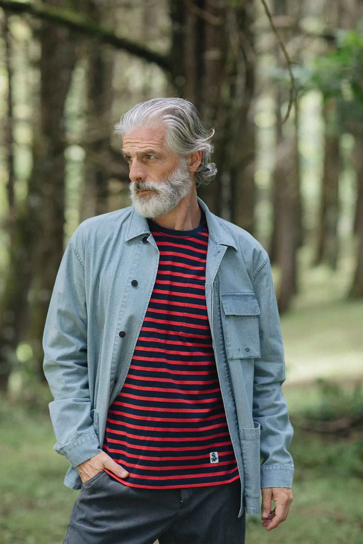 Mariner Knit Shirt in Red/Navy sold by Quaker Marine Supply product image thumbnail 2