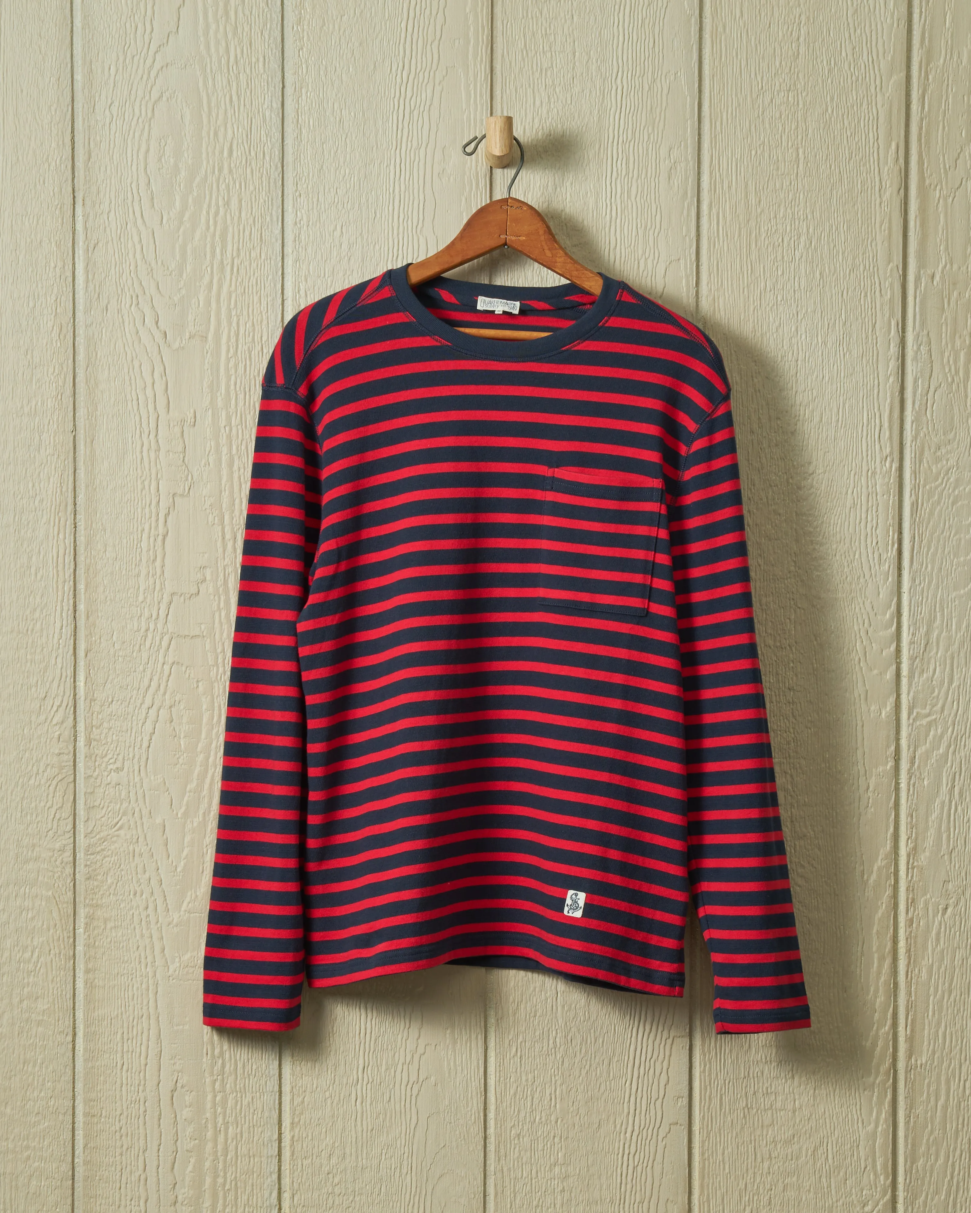 Mariner Knit Shirt in Red/Navy sold by Quaker Marine Supply