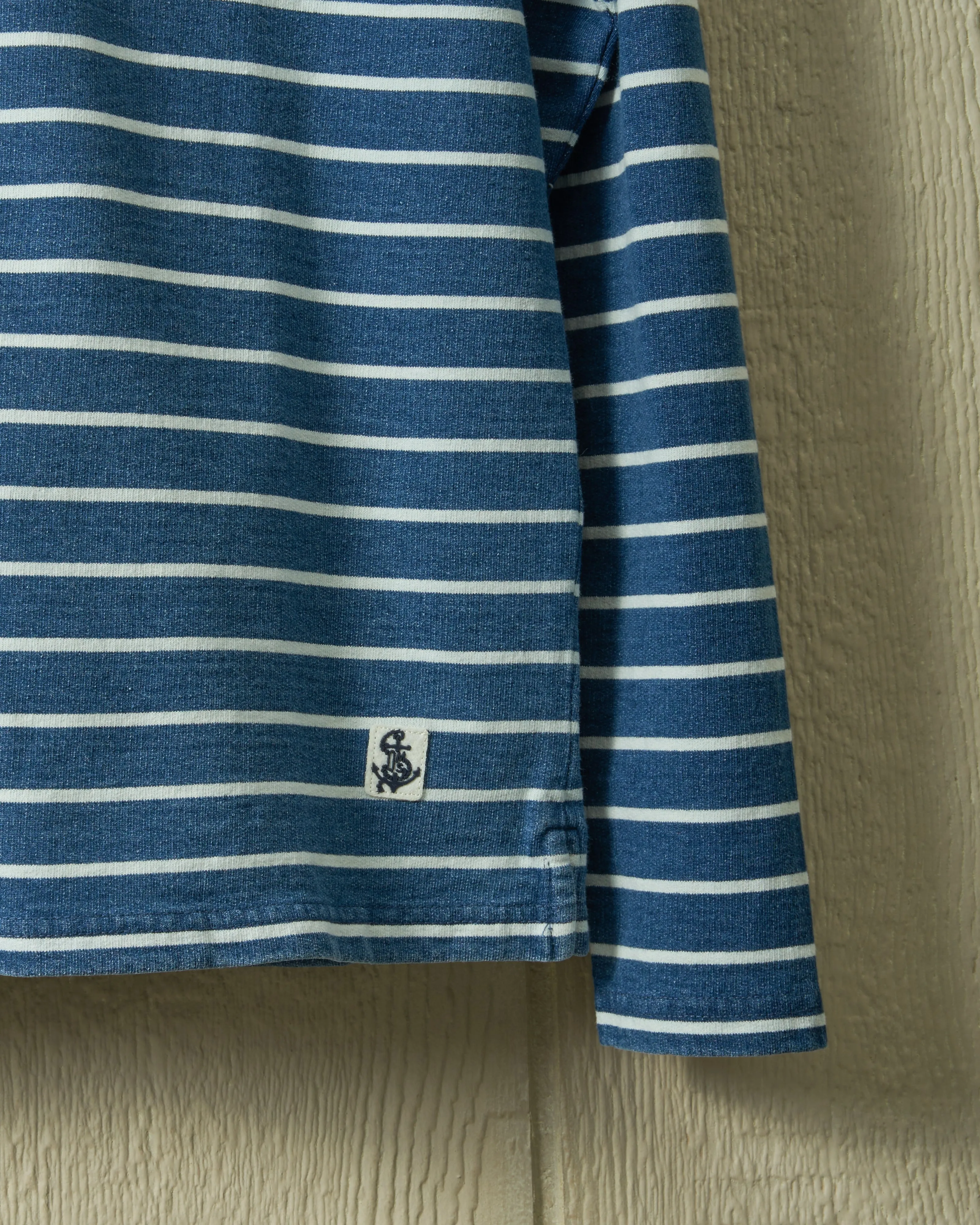 Indigo Henley in Striped Jersey sold by Quaker Marine Supply product image thumbnail 3