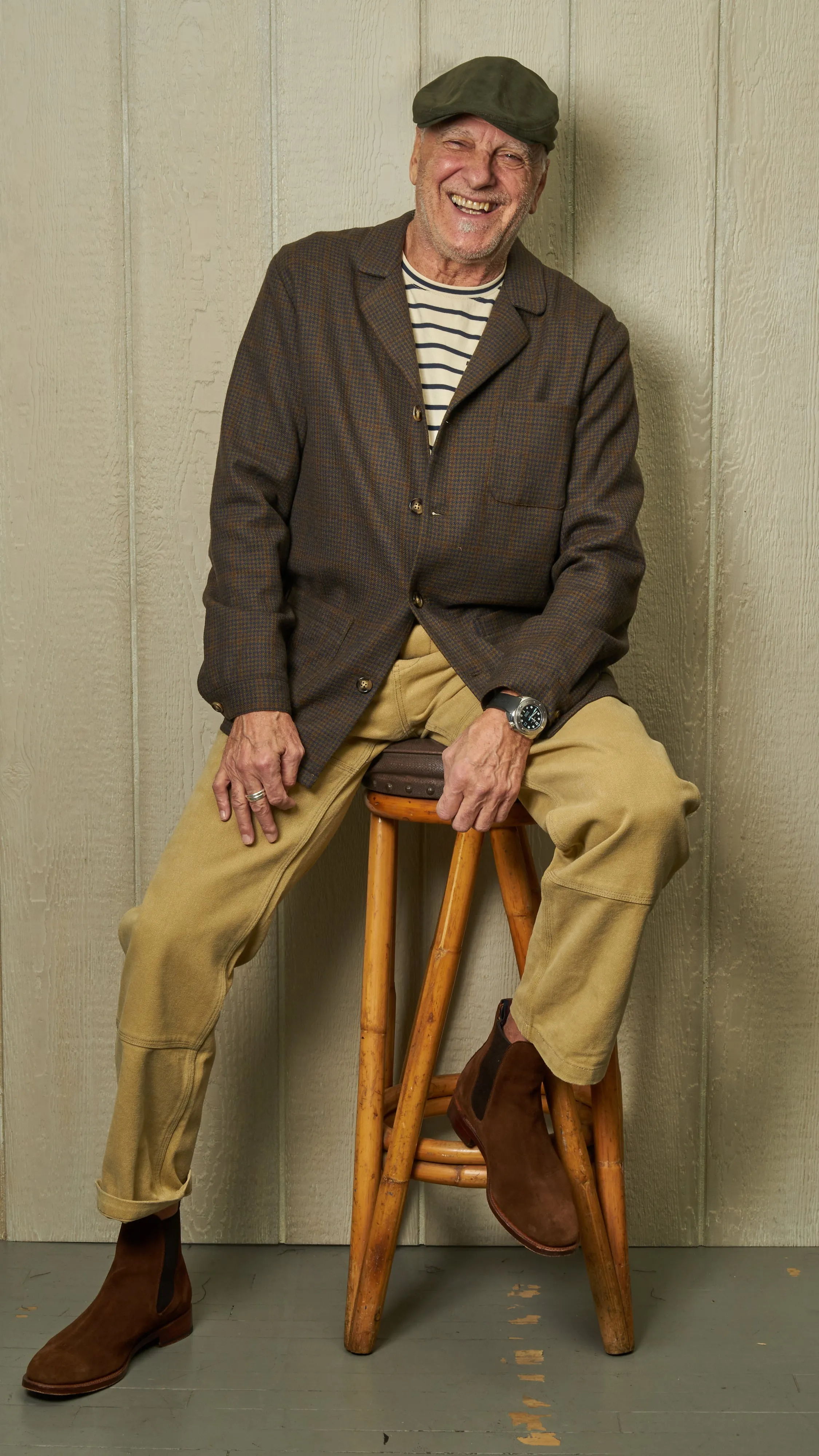 Wool Loafer Jacket in Navy/Acorn Houndstooth sold by Quaker Marine Supply product image thumbnail 2