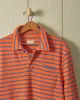 Acadia Polo in Coral/Mid-Blue Loopback Terry sold by Quaker Marine Supply