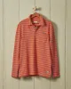 Acadia Polo in Coral/Mid-Blue Loopback Terry sold by Quaker Marine Supply