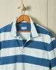 Indigo Polo in Blue/White Rugby Stripe sold by Quaker Marine Supply