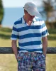 Indigo Polo in Blue/White Rugby Stripe sold by Quaker Marine Supply