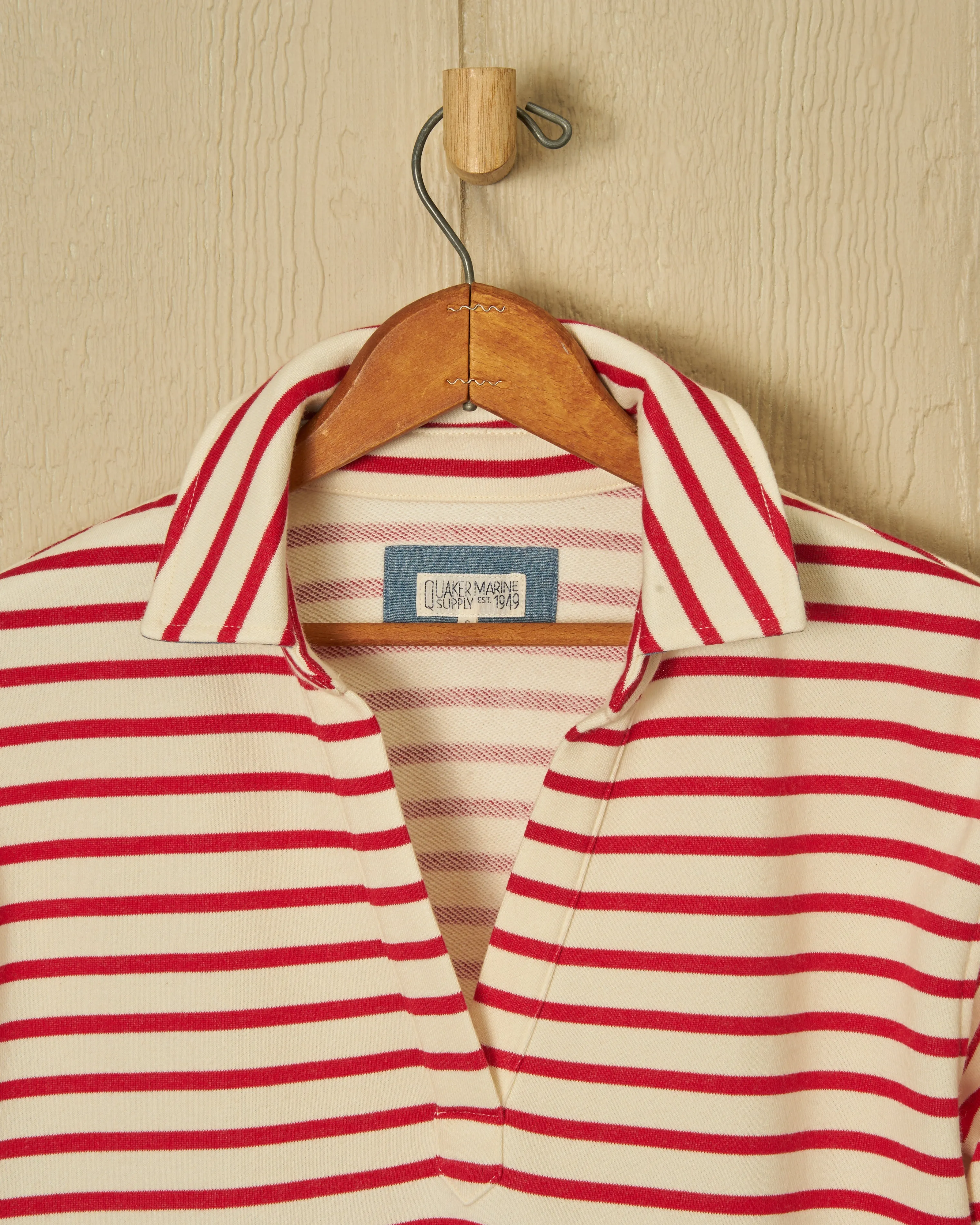 Inlet Pullover in Cream/Red Loopback Terry sold by Quaker Marine Supply product image thumbnail 3