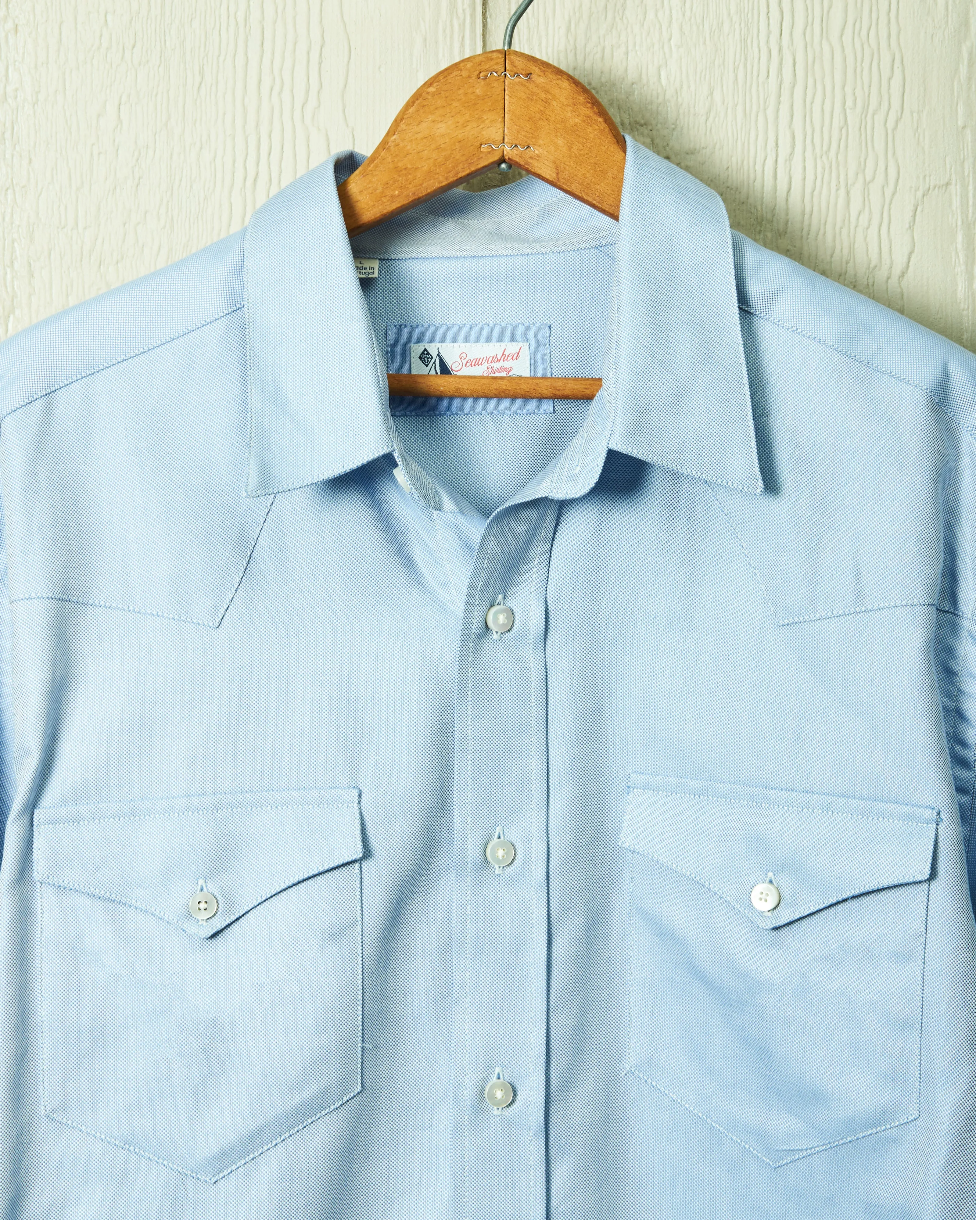 Western Sea-Washed Shirt in Royal Oxford sold by Quaker Marine Supply product image thumbnail 2