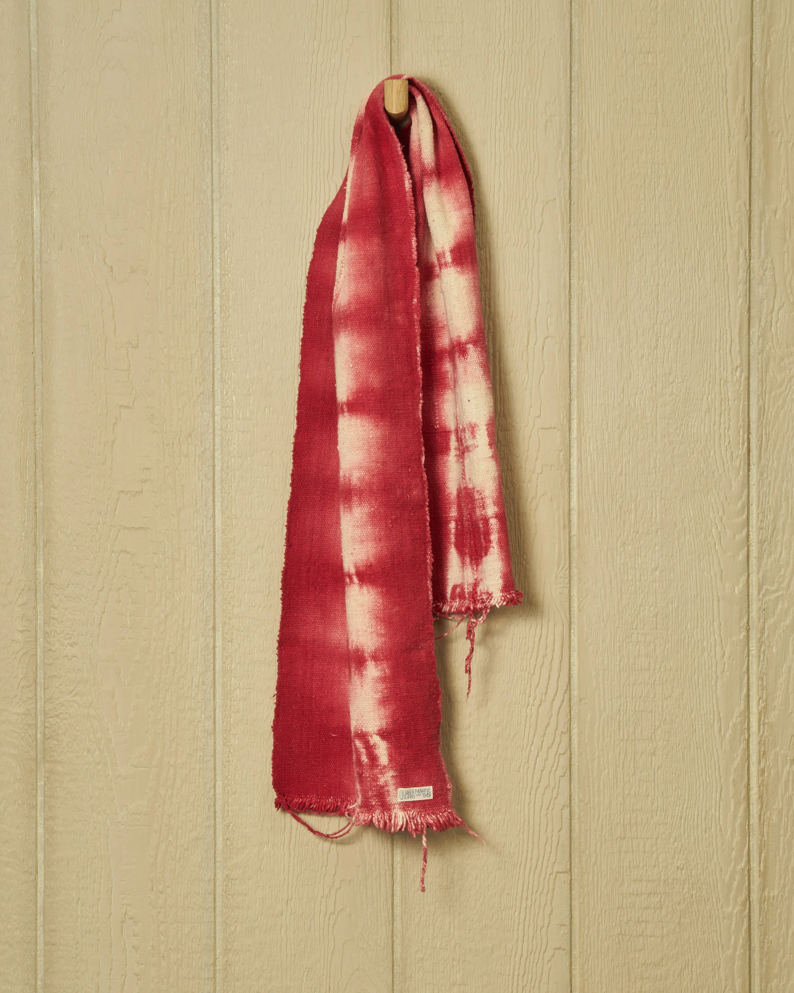 Mud Cloth Scarf in Breton Red sold by Quaker Marine Supply