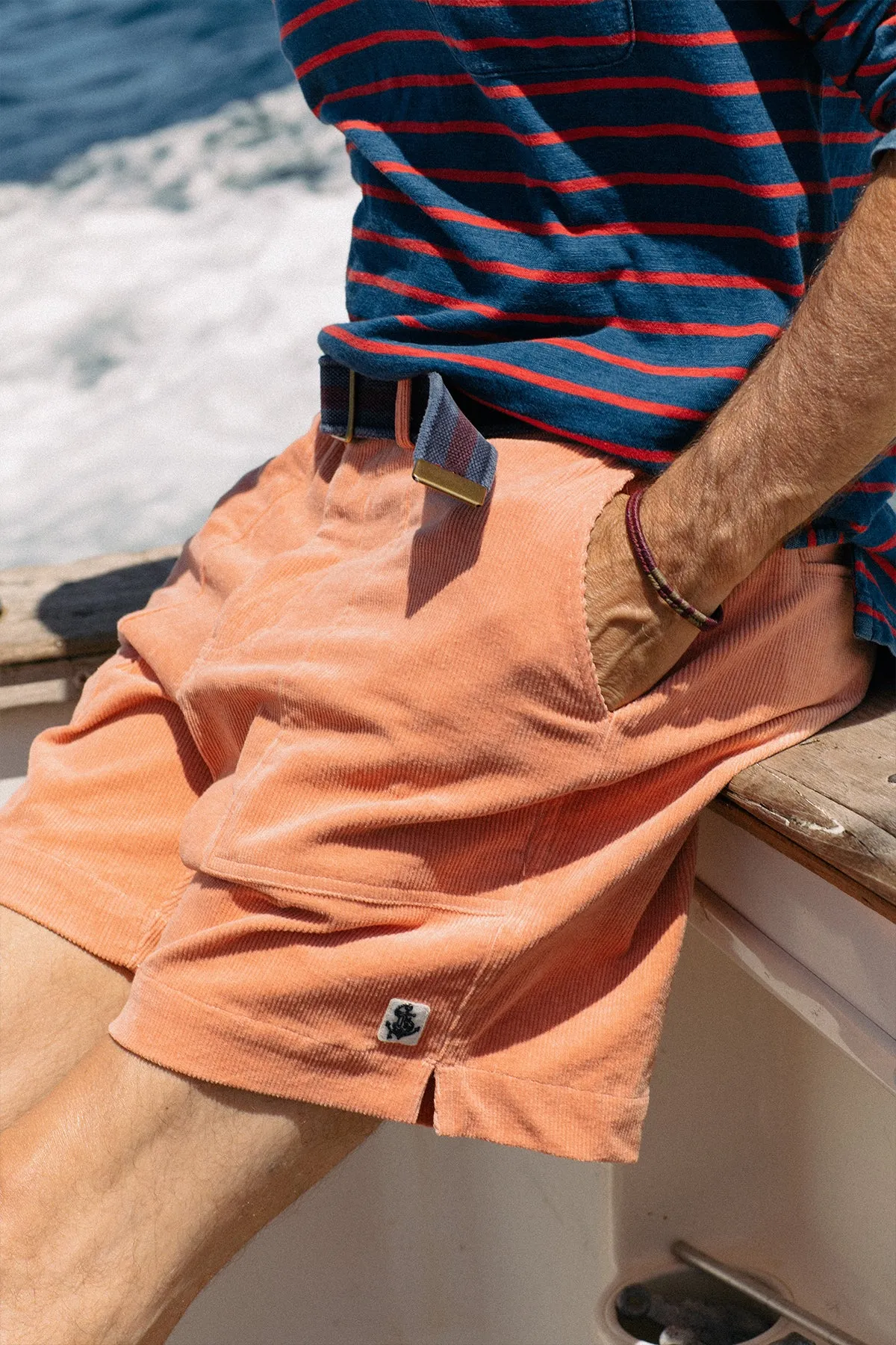 Ventura Short in Salmon Corduroy sold by Quaker Marine Supply product image thumbnail 2