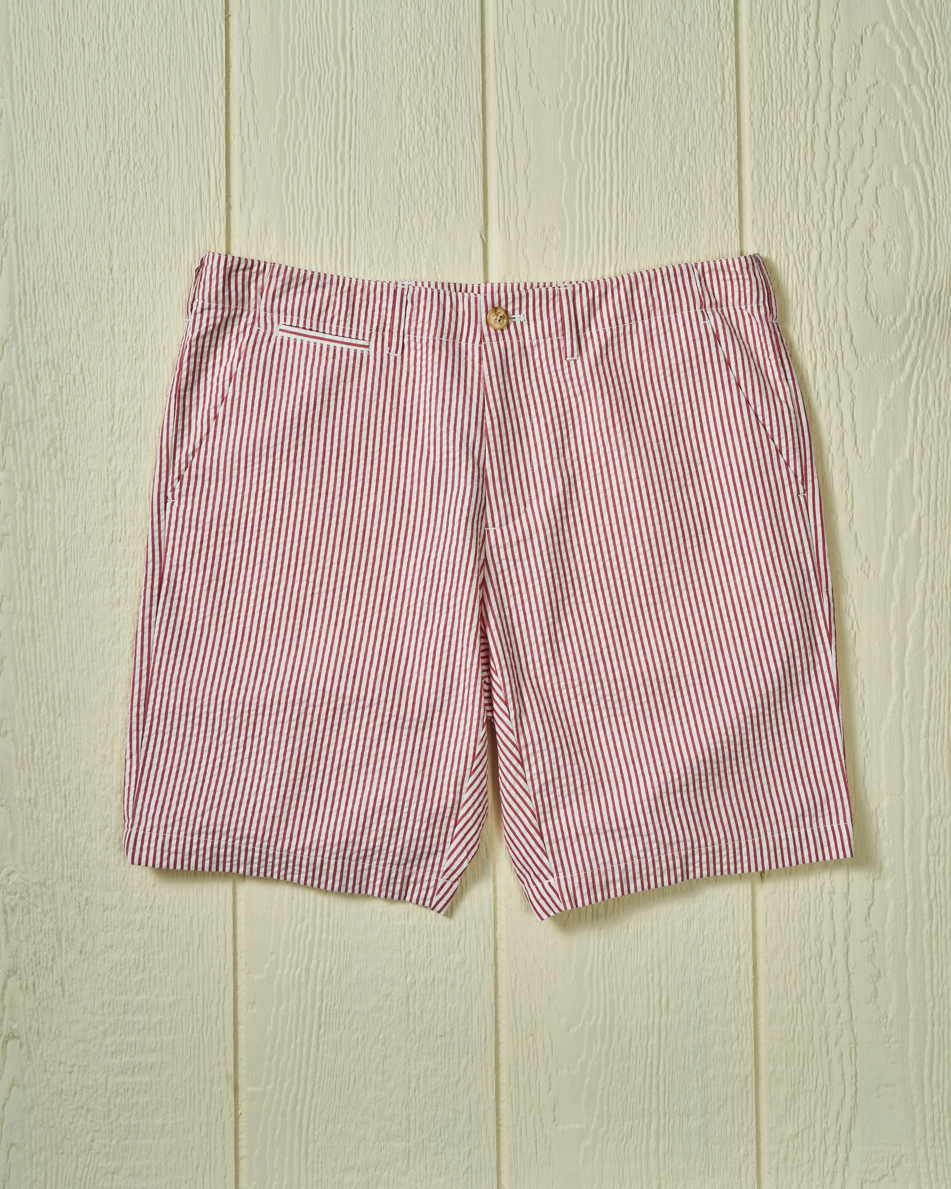 Camden Short in Red Seersucker sold by Quaker Marine Supply