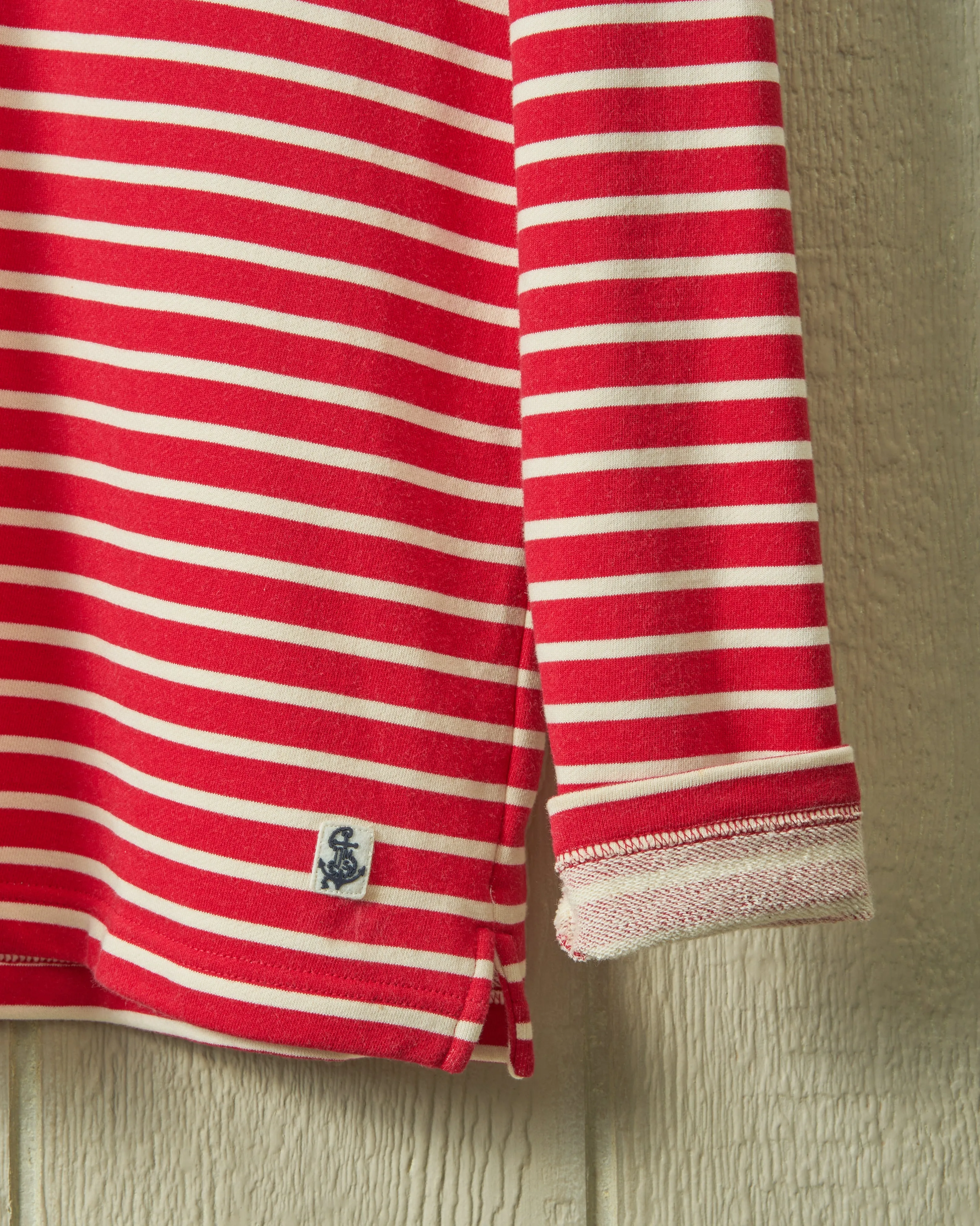Acadia Polo in Breton Red/Cream Loopback Terry sold by Quaker Marine Supply product image thumbnail 4
